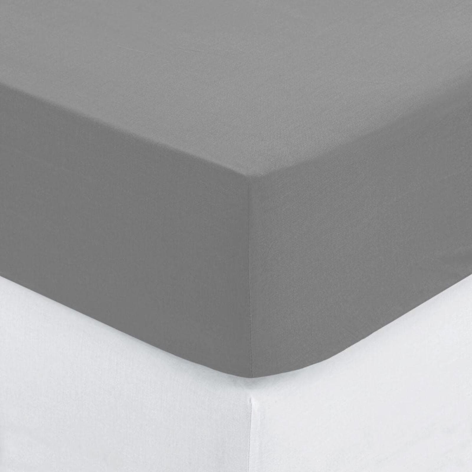 Coprimaterasso 160x200 cm in cotone grigio con angoli ed elastici - Bellini