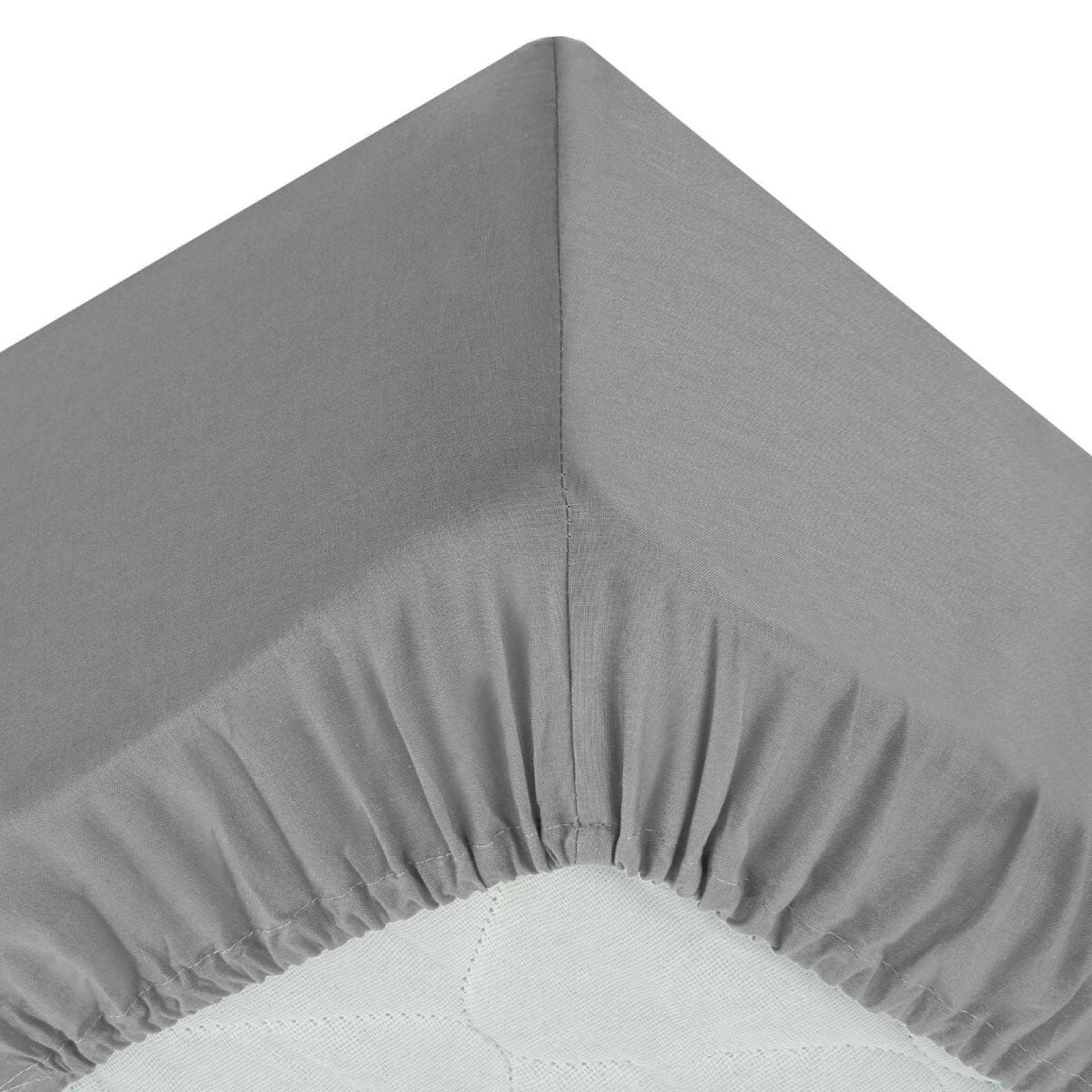 Coprimaterasso 160x200 cm in cotone grigio con angoli ed elastici - Bellini