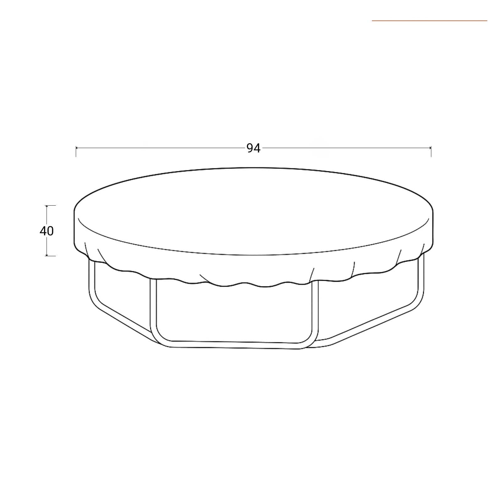 Copertura protettiva per trampolino in poliestere idrorepellente antracite 94x40h cm con coulisse regolabile - Wakanda