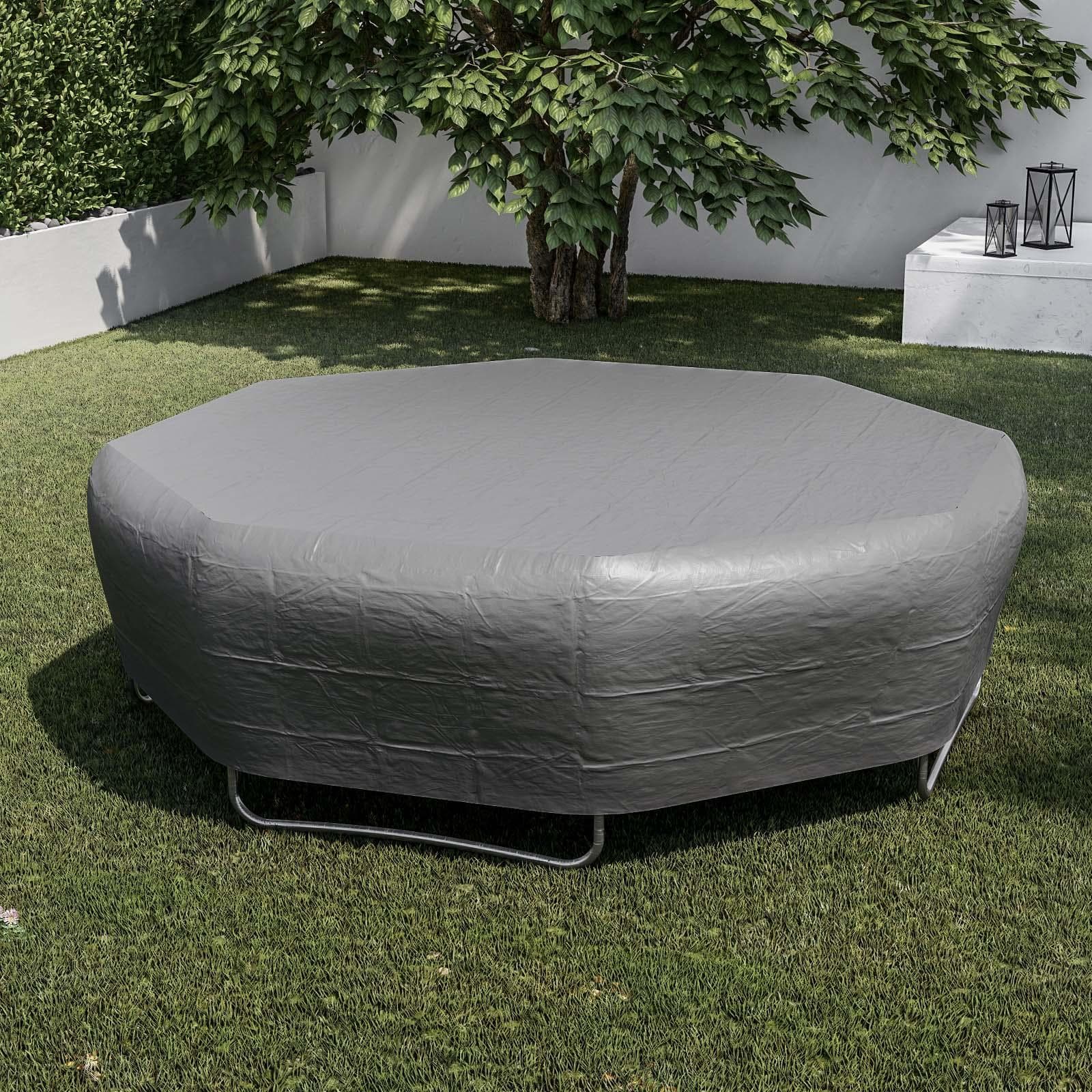 Copertura protettiva per trampolino in poliestere idrorepellente antracite 128x143h cm con coulisse regolabile - Wakanda