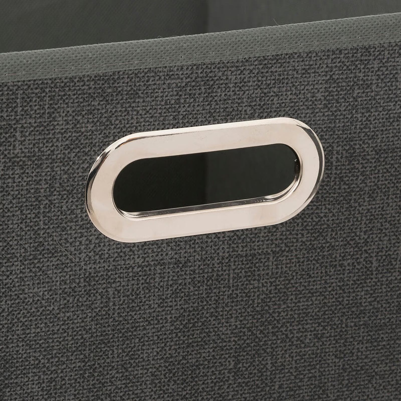 Cubo contenitore 31x31h cm in tessuto grigio scuro