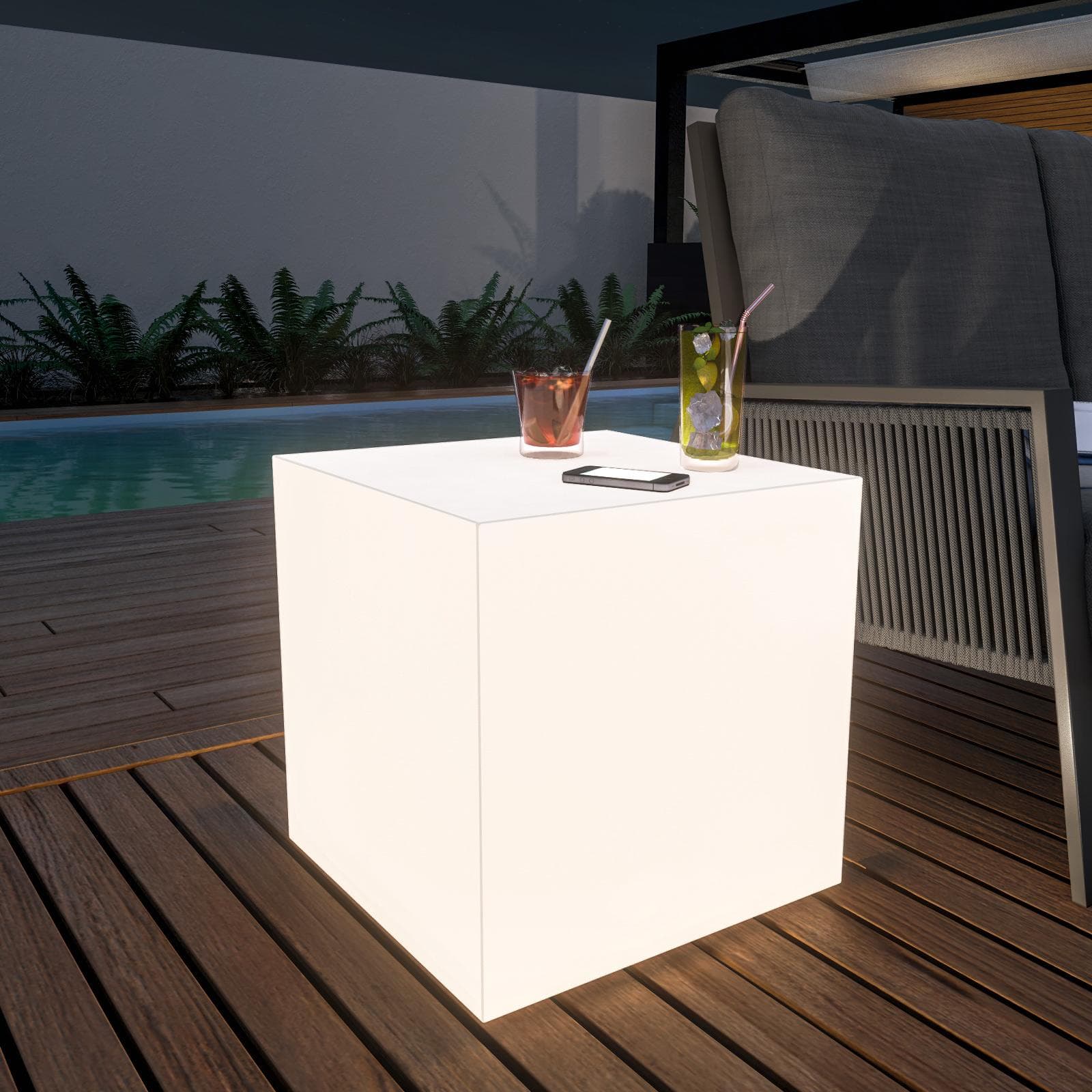 Cubo luminoso multiuso per esterni 45h cm - Kubbot