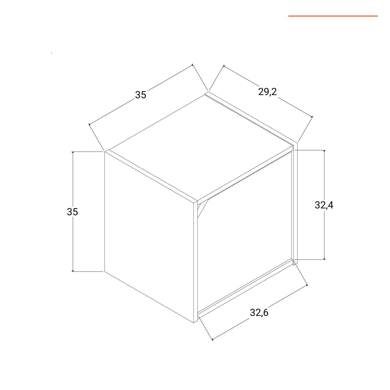 Cubo modulare effetto rovere bianco con anta - Puzzle