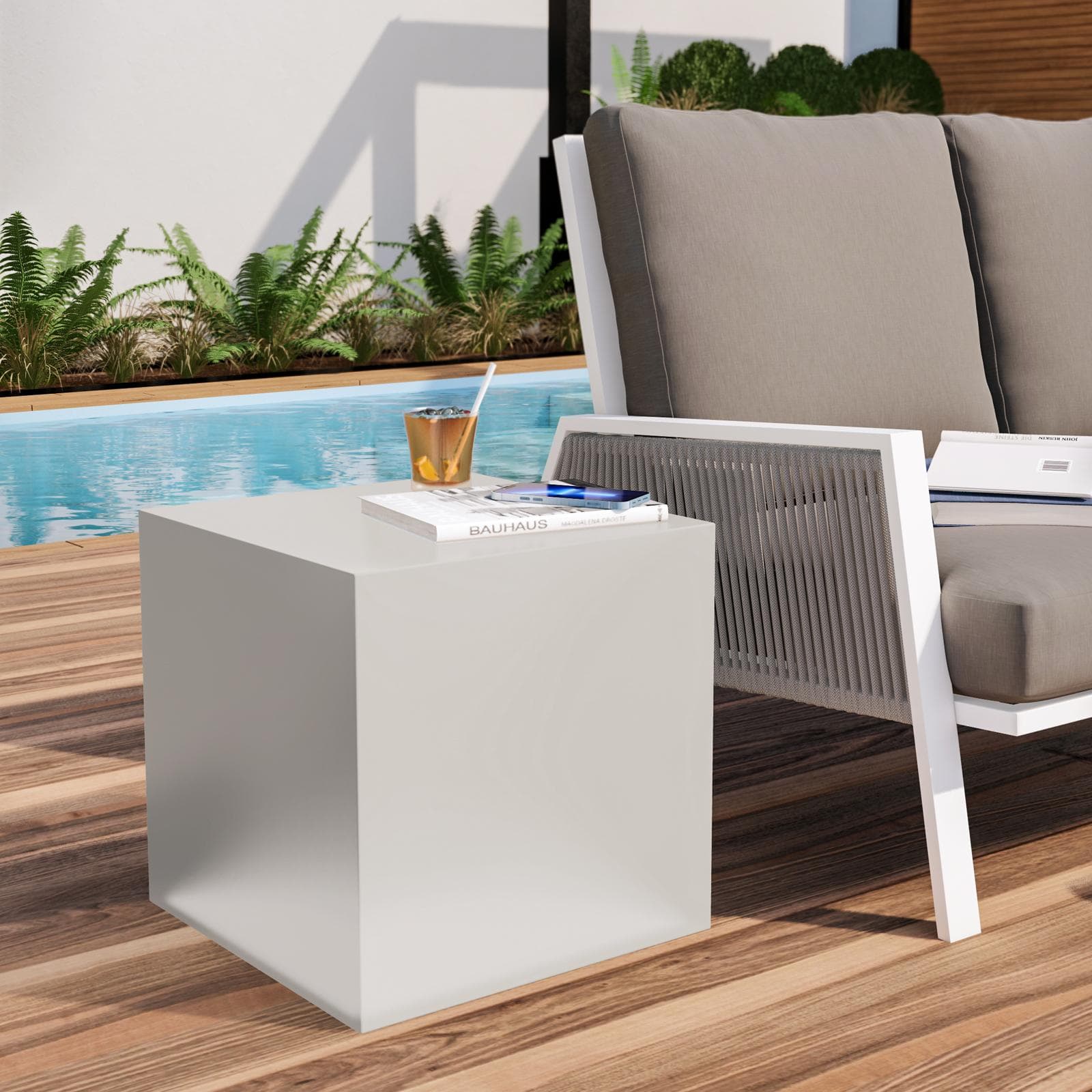 Cubo multiuso per esterni 45 h cm in polietilene neutro - Kubbot