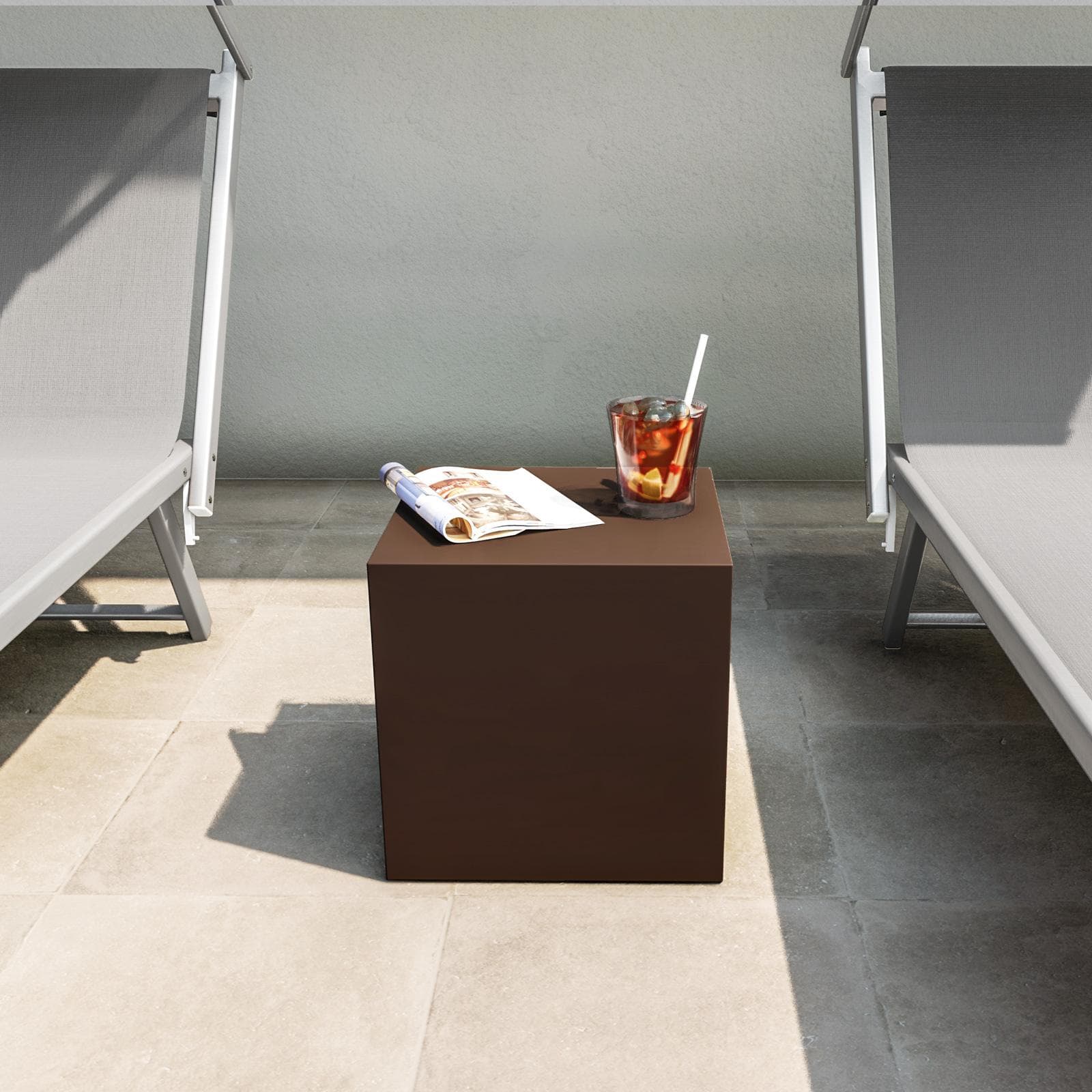 Cubo multiuso per esterni 35 h cm in polietilene bronzo - Kubbot