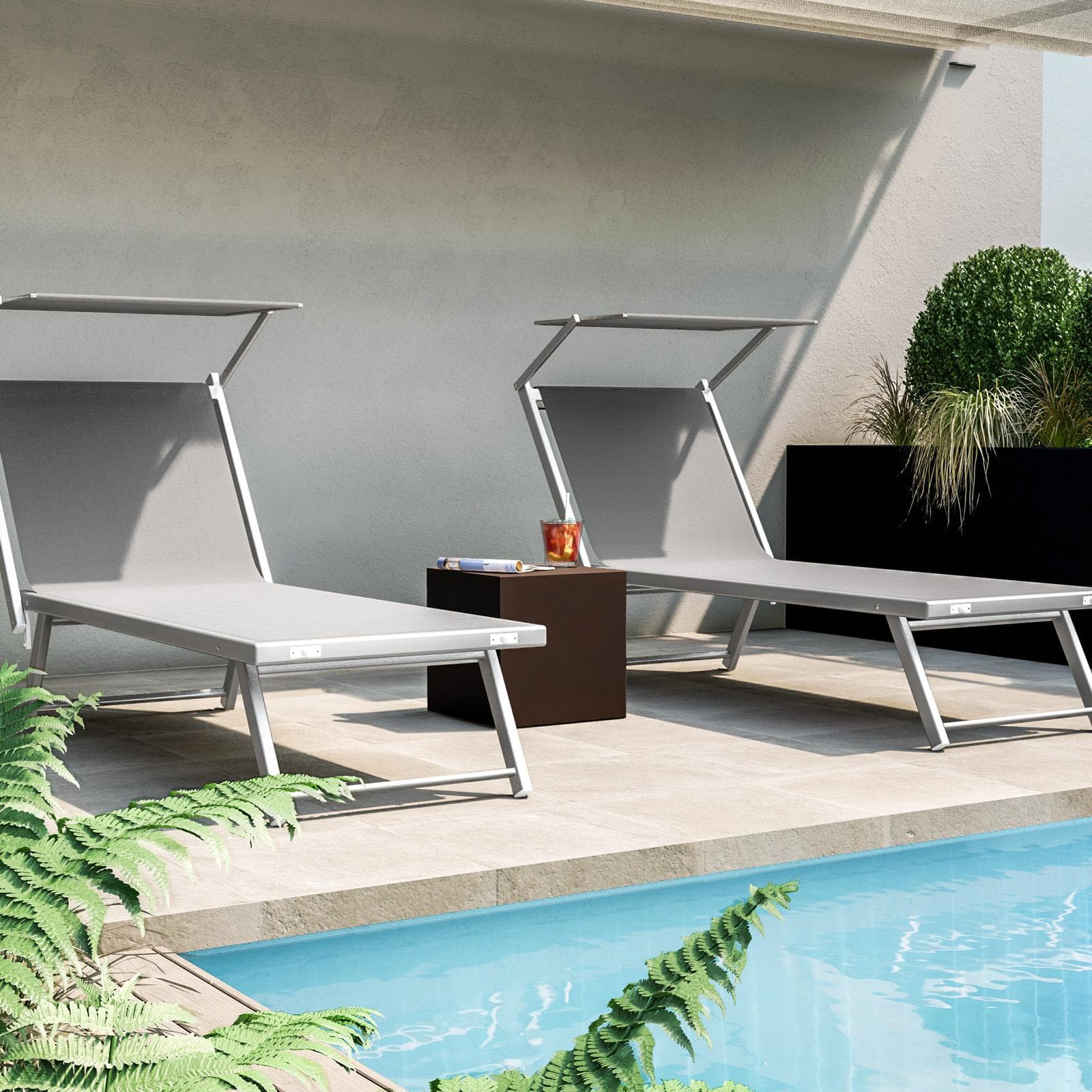 Cubo multiuso per esterni 35 h cm in polietilene bronzo - Kubbot