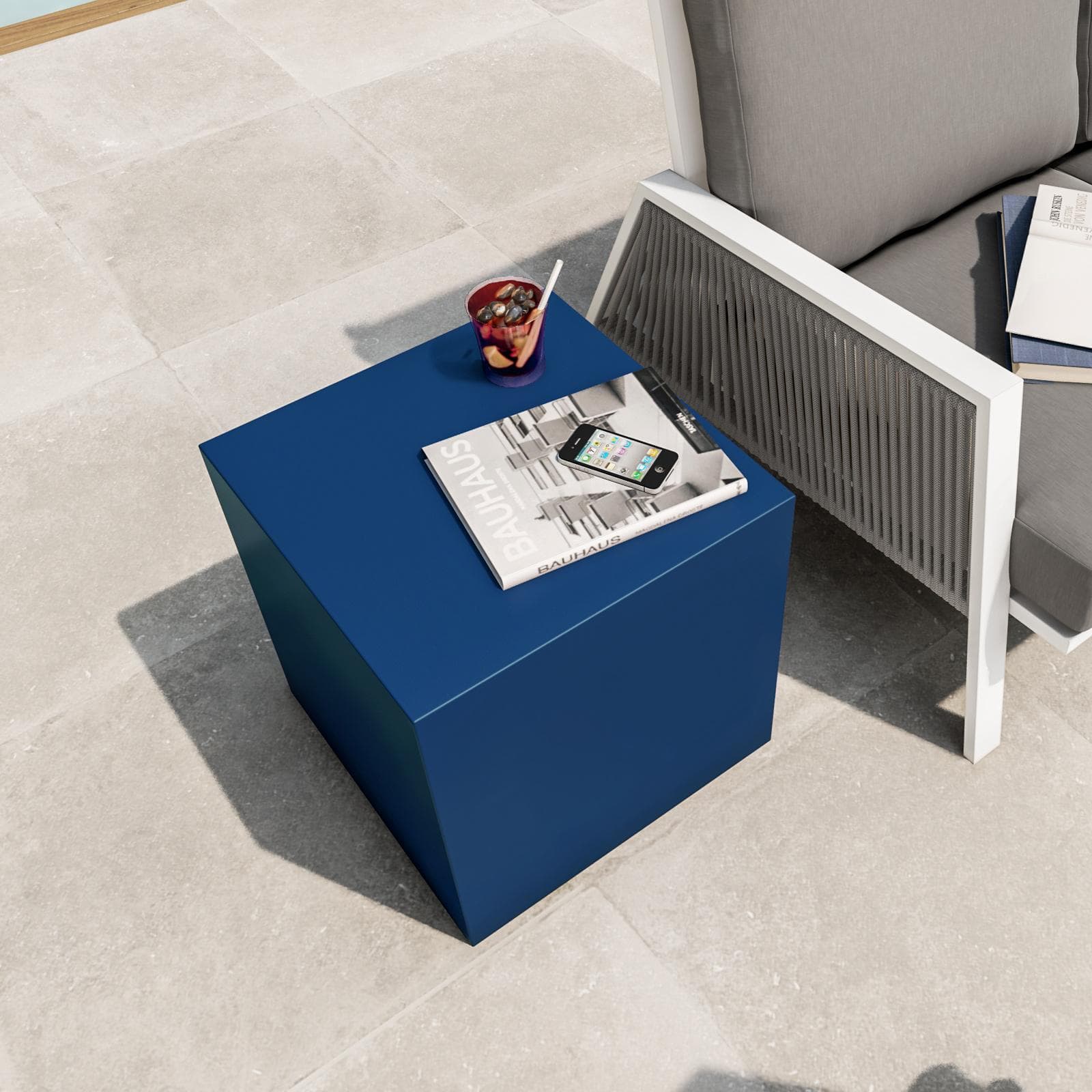 Cubo multiuso per esterni 45 h cm in polietilene blu - Kubbot
