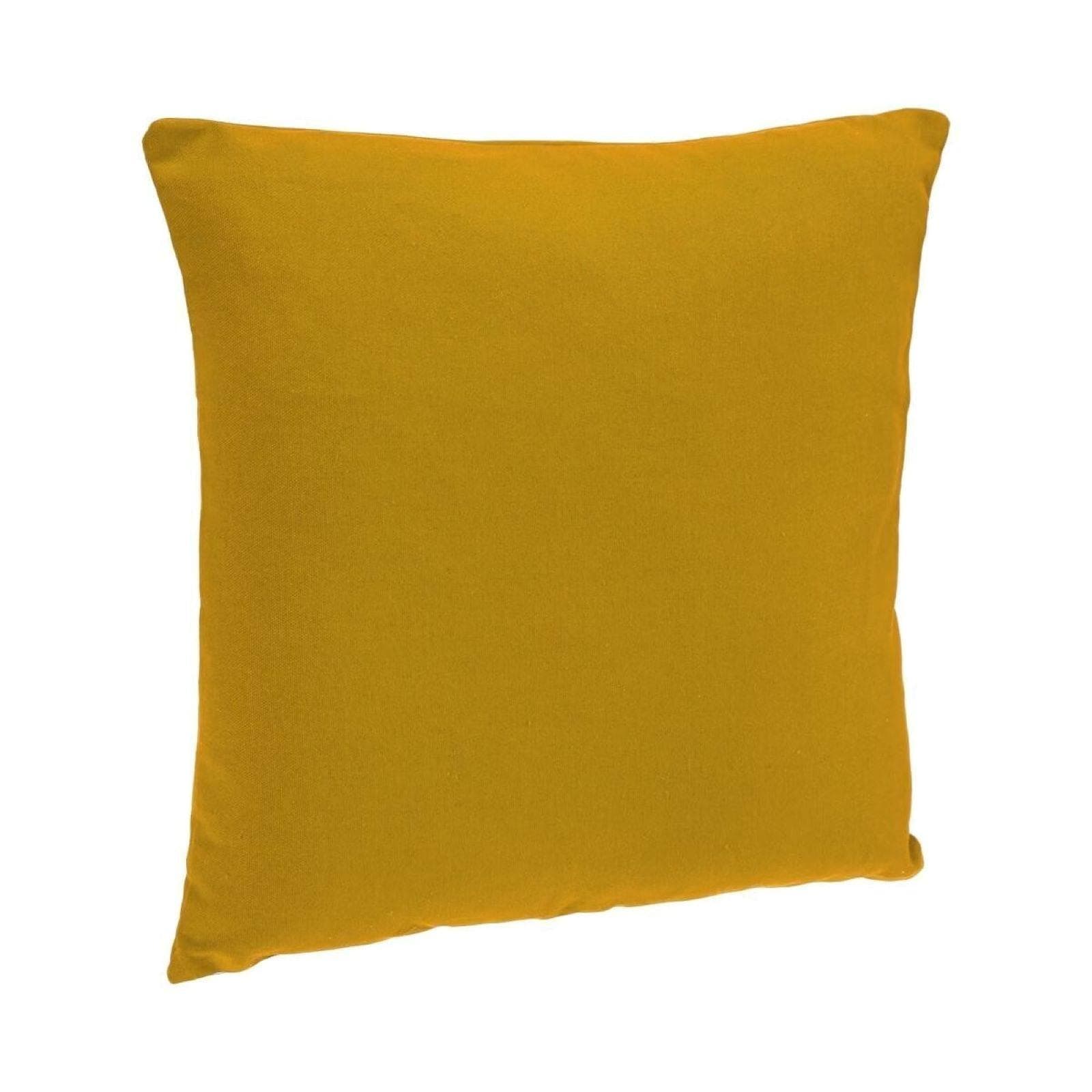 Cuscino 38x38 cm sfoderabile in cotone ocra - Sandie