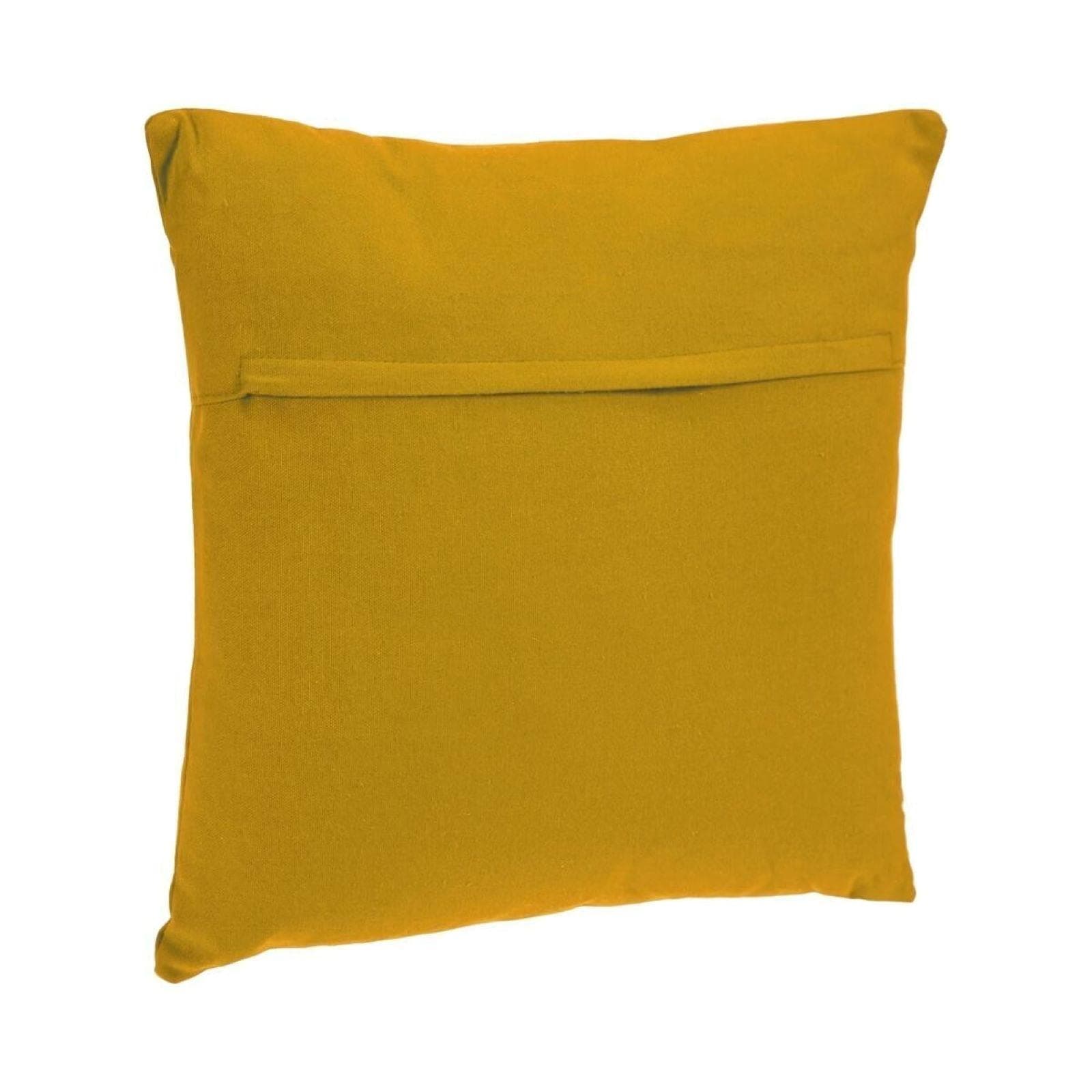 Cuscino 38x38 cm sfoderabile in cotone ocra - Sandie