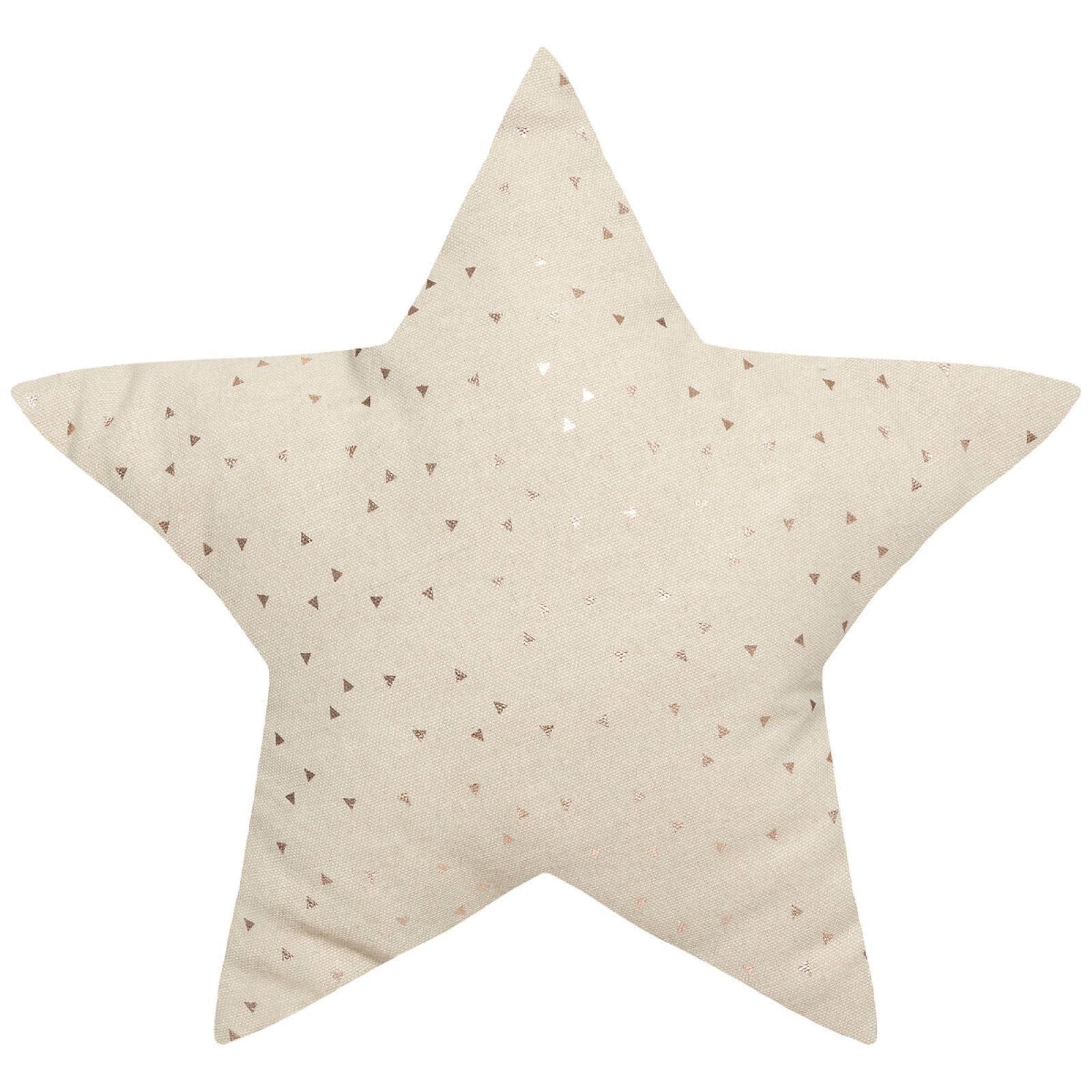Cuscino 40x40 cm in cotone a forma di stella beige - Kids