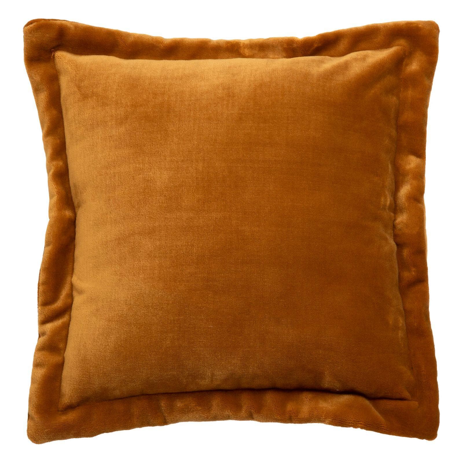 Cuscino 45x45 cm sfoderabile in velluto cannella - Coccoloso