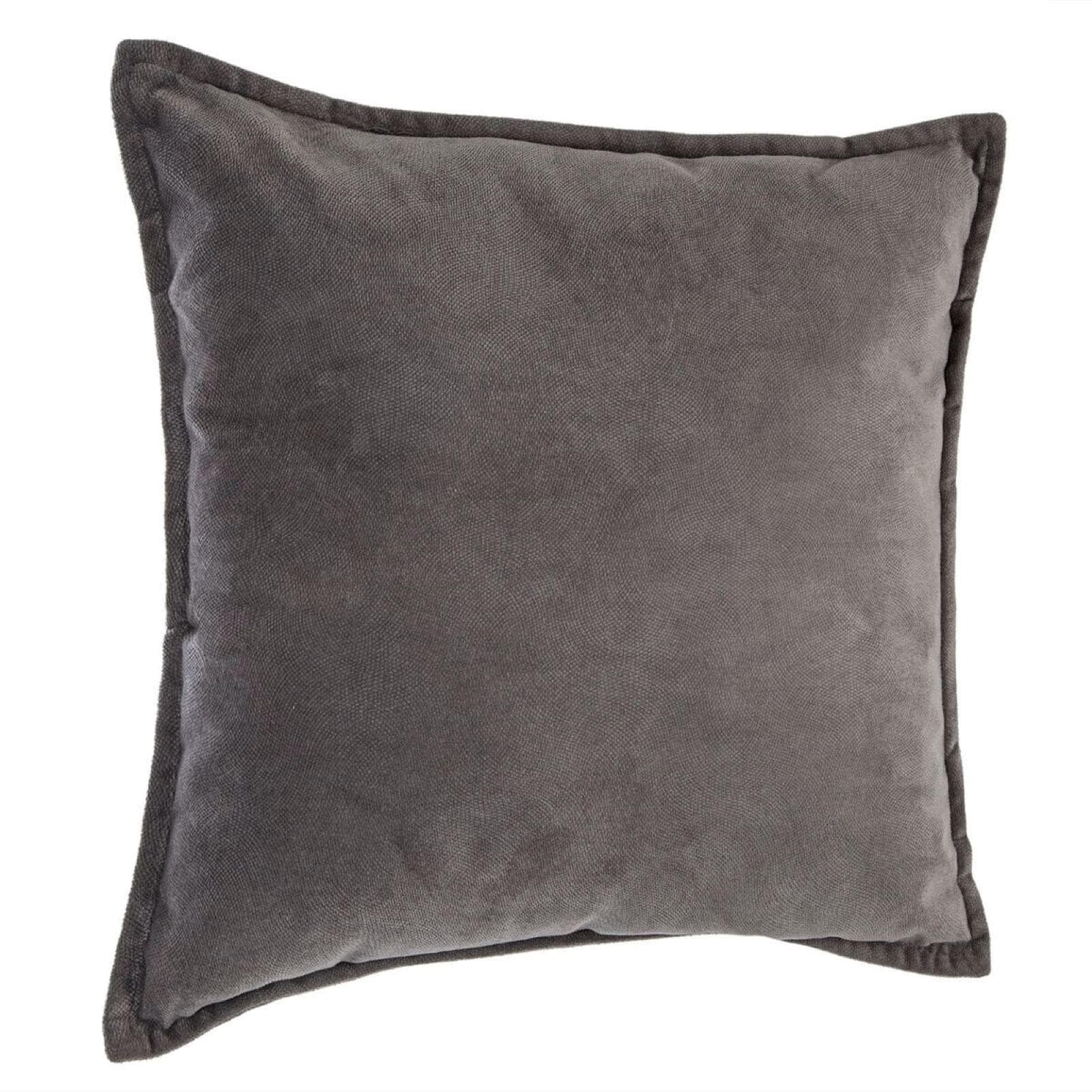 Cuscino 45x45 cm sfoderabile in tessuto grigio scuro - Wynter