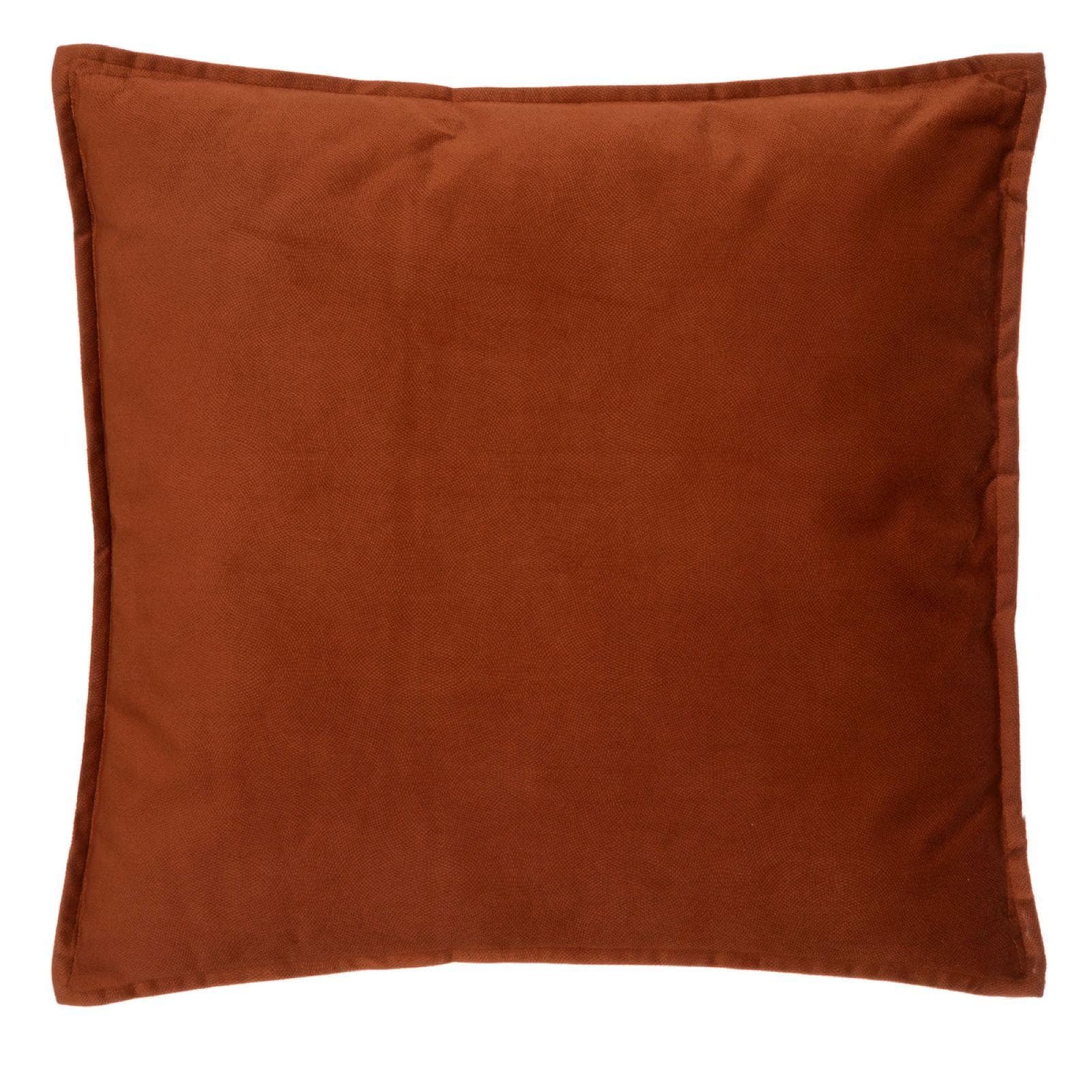 Cuscino 45x45 cm sfoderabile in tessuto terracotta - Wynter