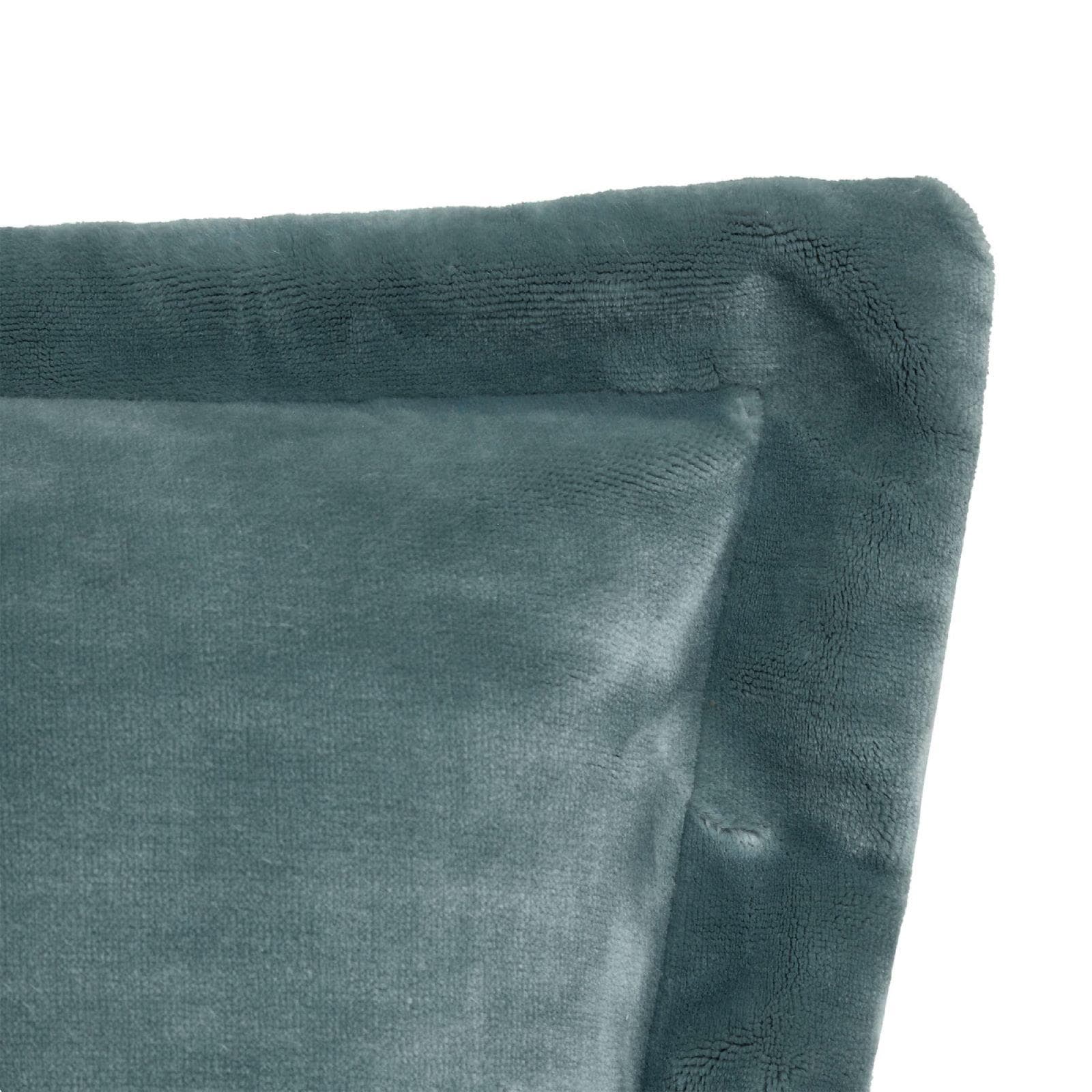 Cuscino 50x30 cm sfoderabile in velluto blu chiaro - Coccoloso