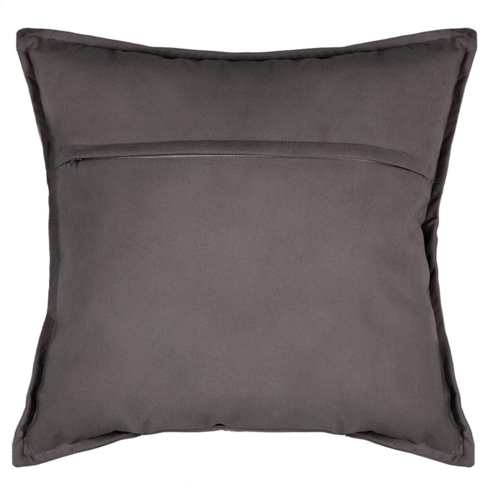 Cuscino 55x55 cm sfoderabile in tessuto grigio scuro - Wynter