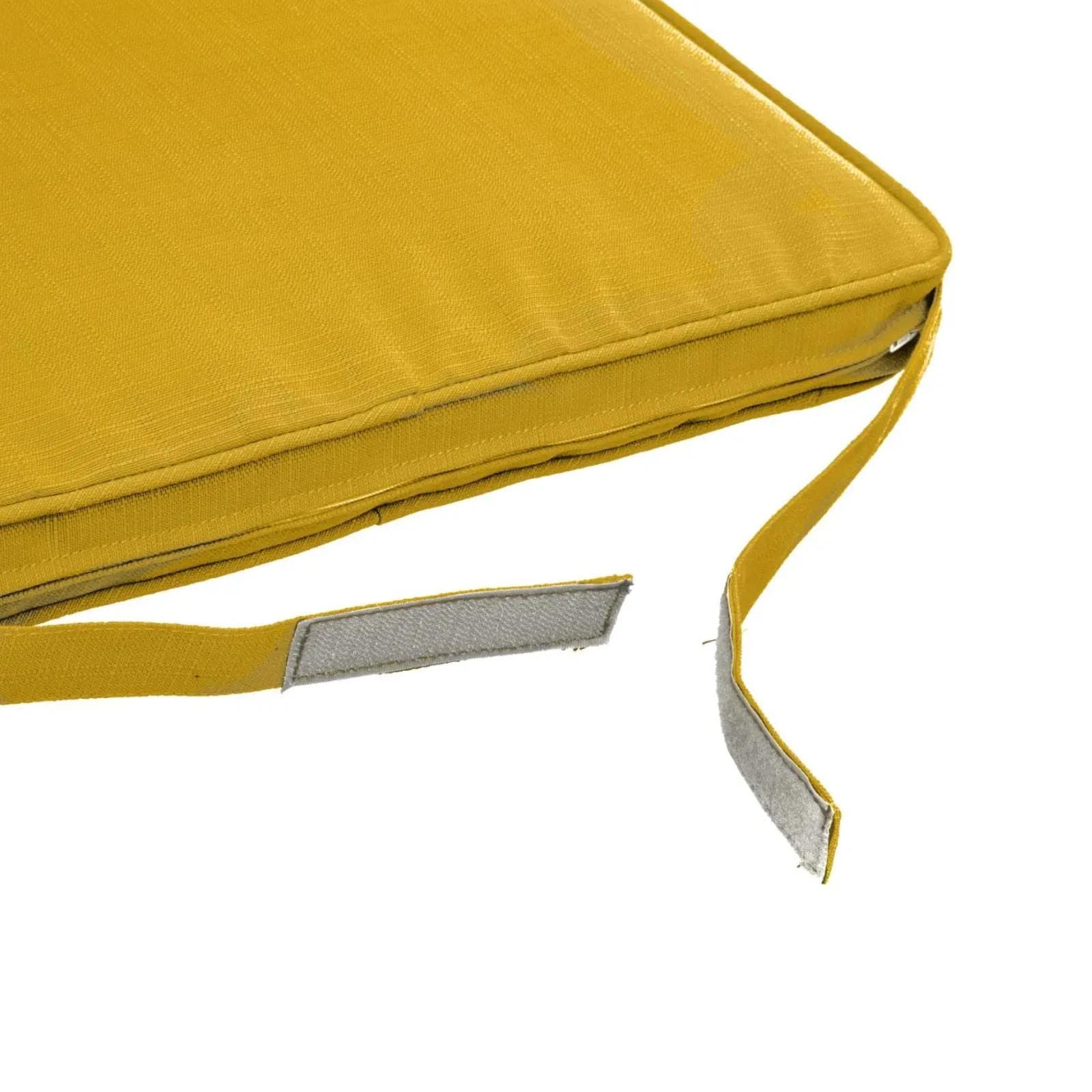Cuscino con velcro per sedia 40x40 cm in poliestere senape - Bangkok