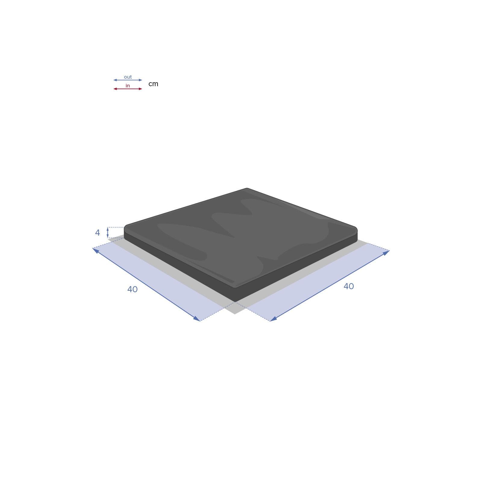 Cuscino con velcro per sedia 40x40 cm in poliestere senape - Bangkok