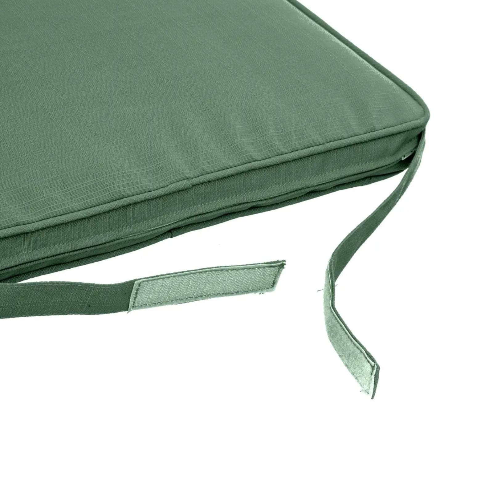 Cuscino con velcro per sedia 40x40 cm in poliestere verde oliva - Bangkok