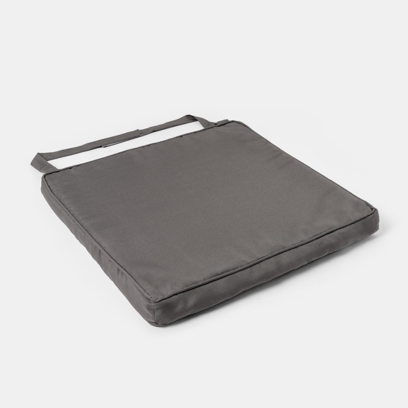 Cuscino da esterno 40x40 cm per sedia con velcro in poliestere idrorepellente antracite - Bangkok