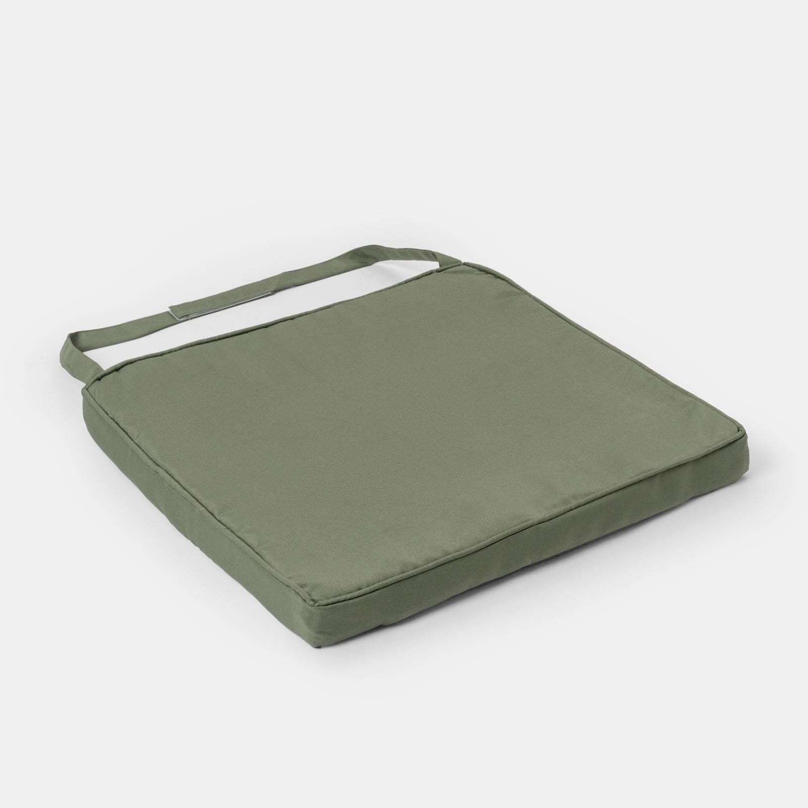 Cuscino da esterno 40x40 cm per sedia con velcro in poliestere idrorepellente verde - Bangkok
