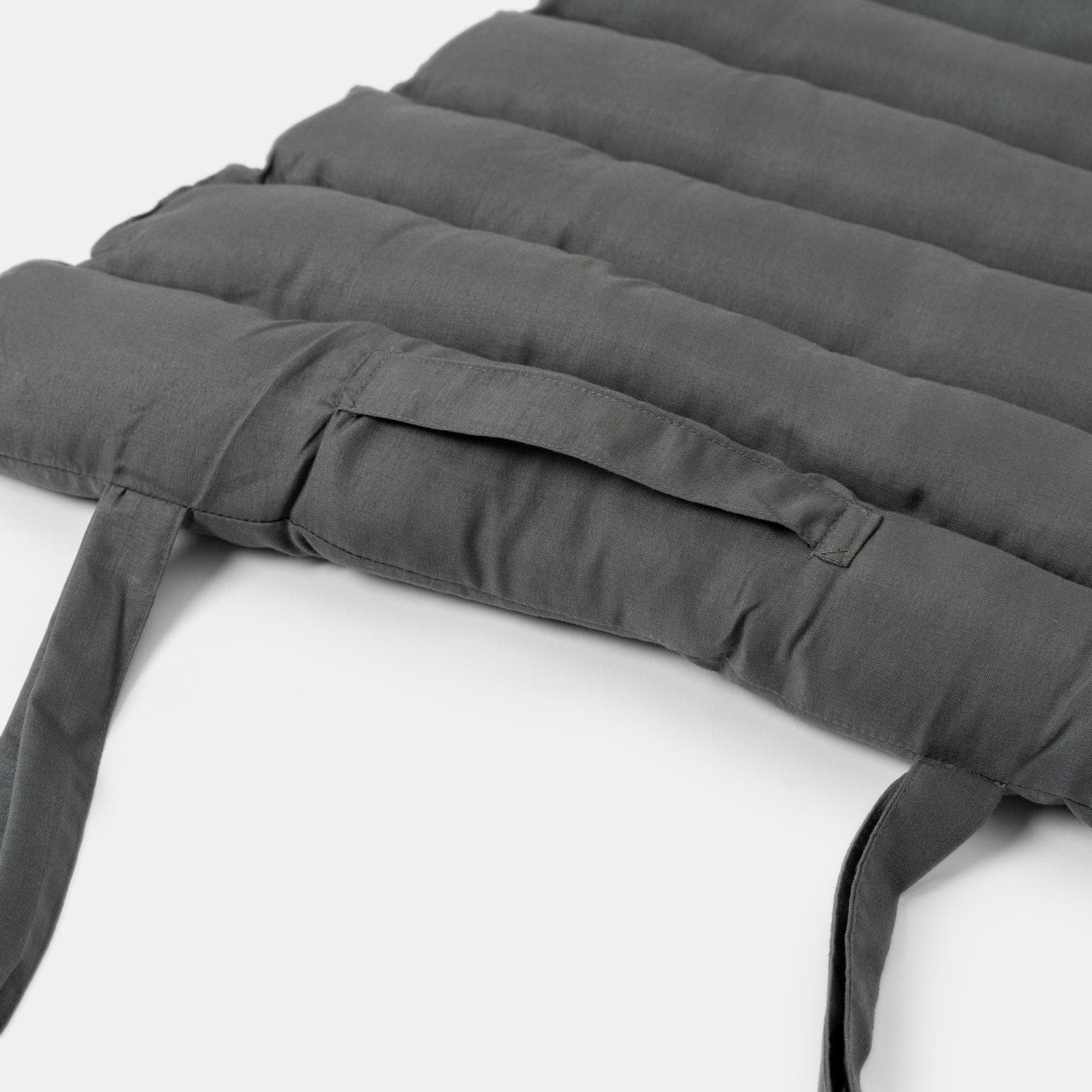 Cuscino imbottito avvolgibile per lettino prendisole 180x60 cm in poliestere antracite - Maurilio