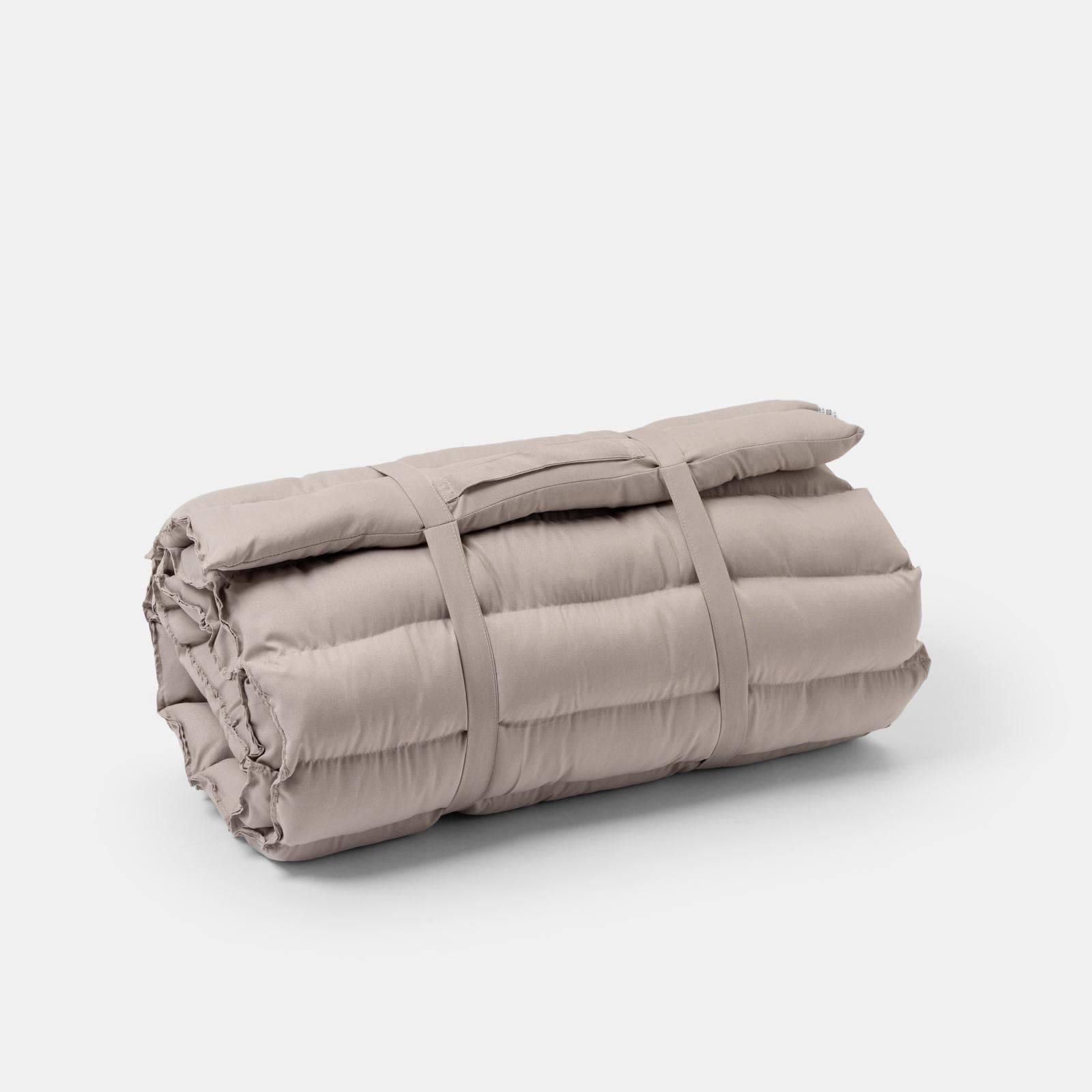 Cuscino imbottito avvolgibile per lettino prendisole 180x60 cm in poliestere tortora - Maurilio