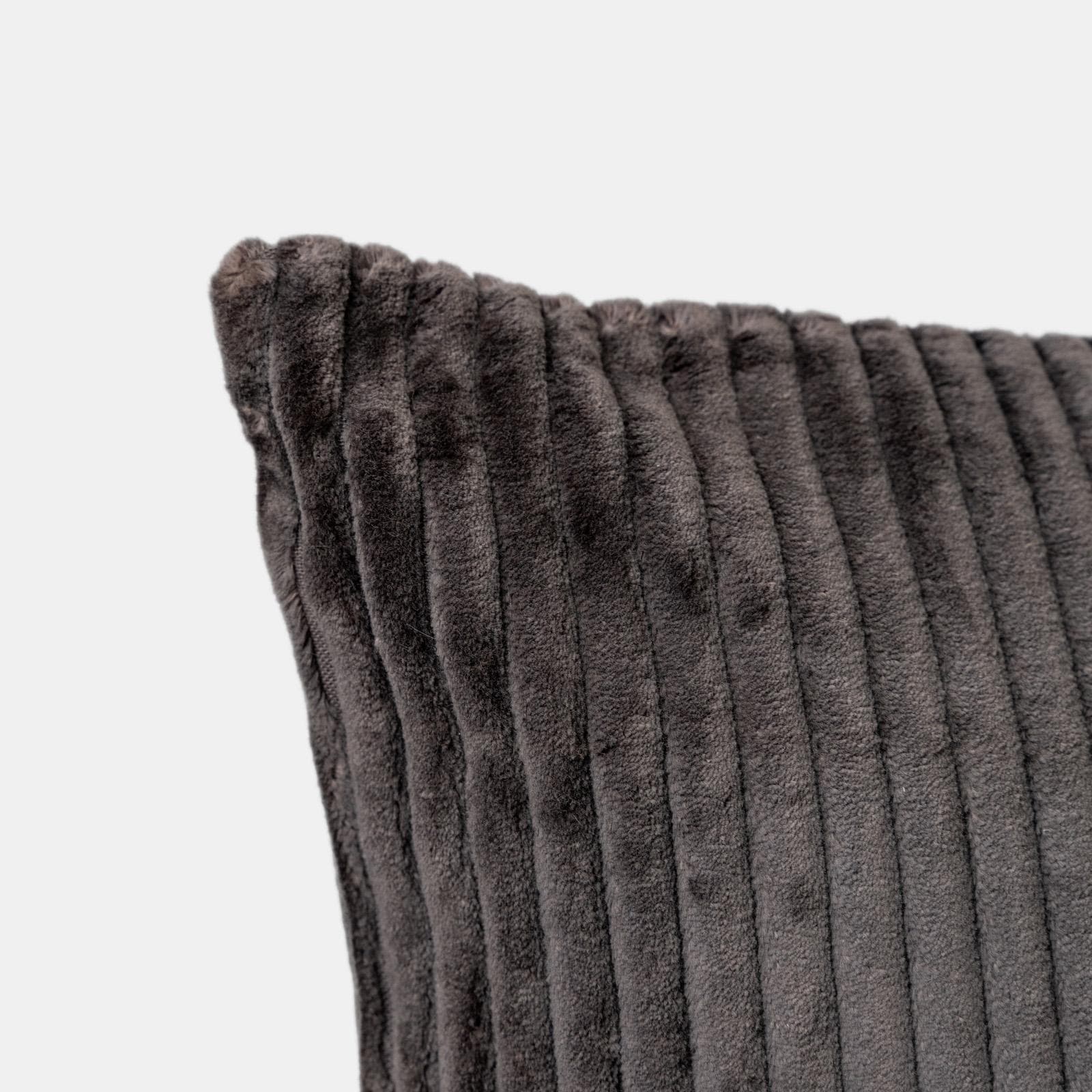 Cuscino sfoderabile 45x45 cm grigio scuro in velluto a coste