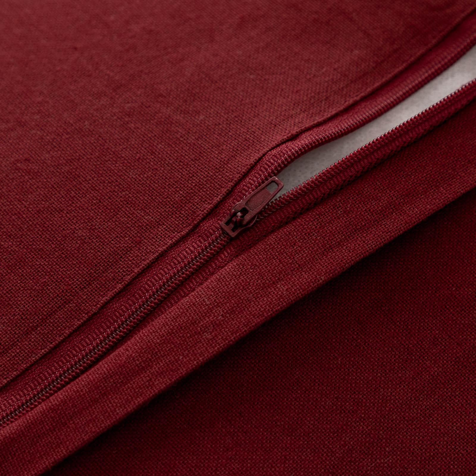 Cuscino sfoderabile 45x45 cm bordeaux in velluto a costine