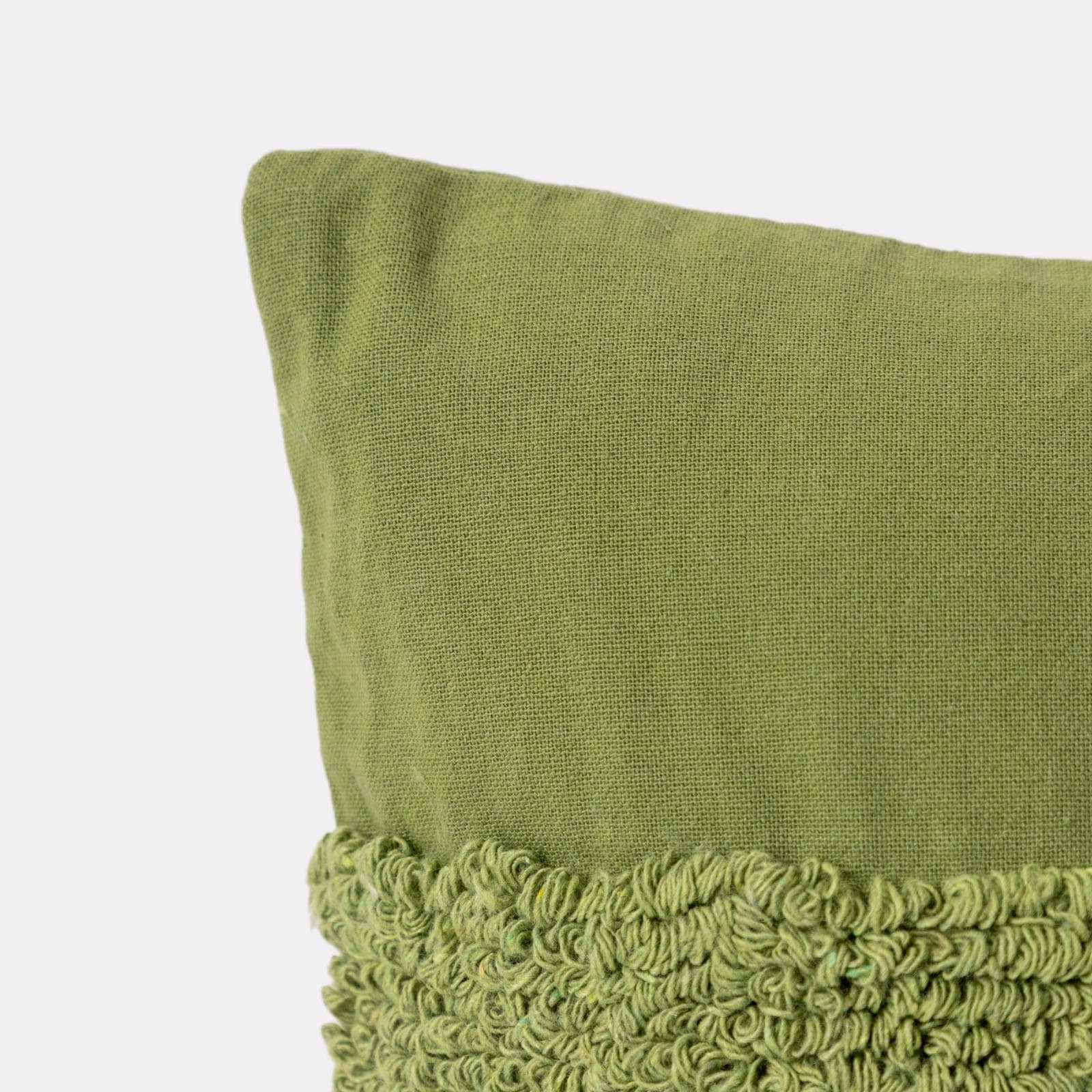 Cuscino sfoderabile 45x45 in tessuto con lavorazione verde
