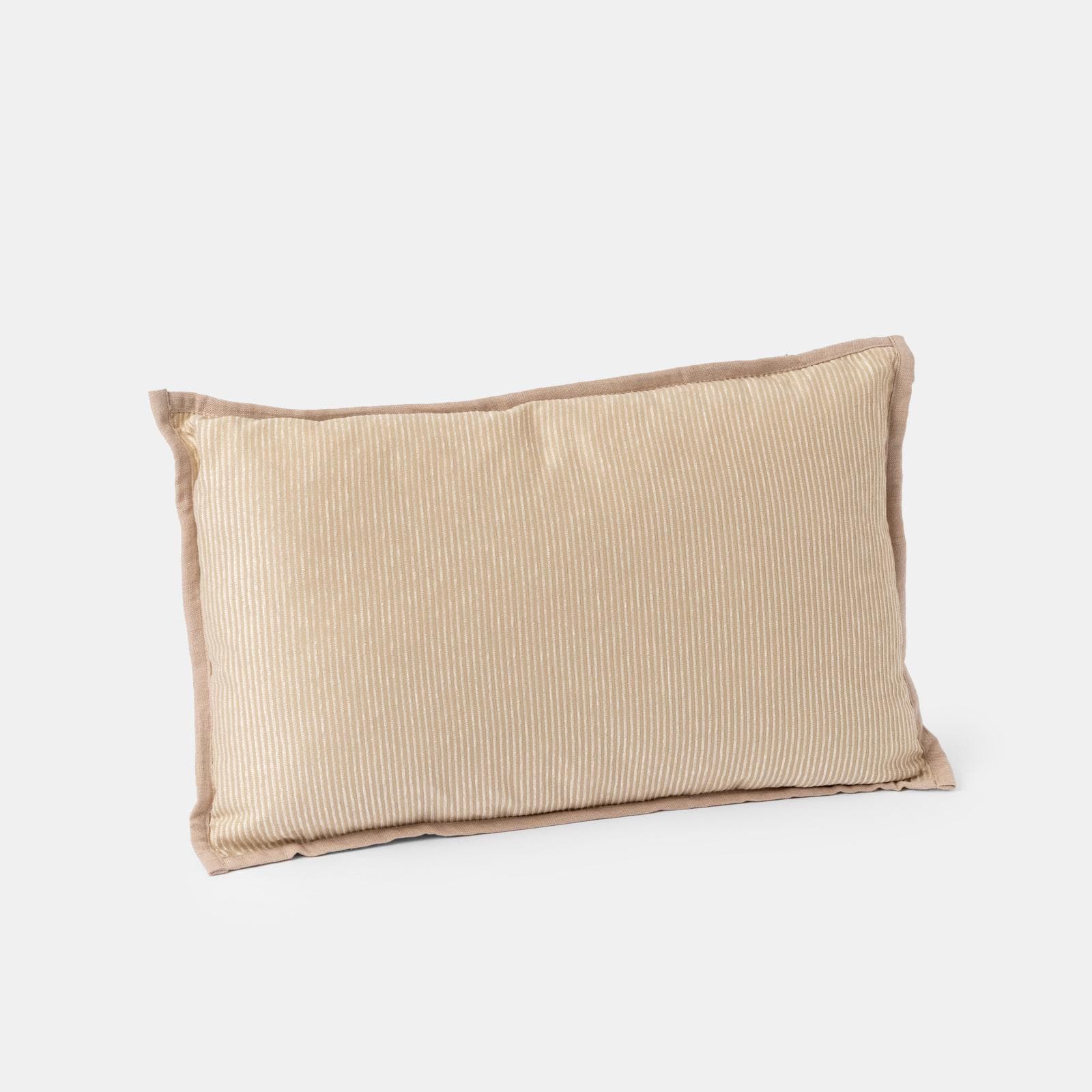 Cuscino sfoderabile 50x30 in tessuto a costine crema