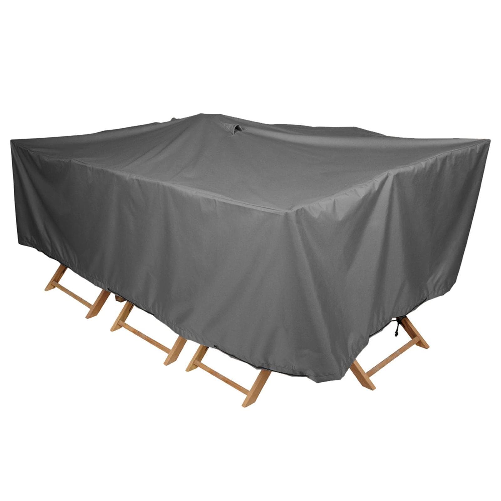 Copertura protettiva per tavolo in poliestere idrorepellente antracite 240x130x70h cm con coulisse regolabile - Wakanda