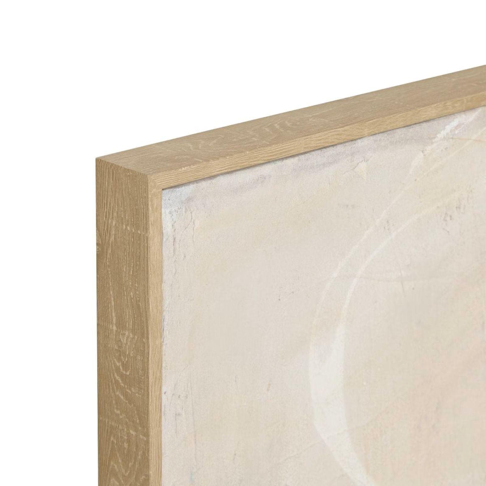 Decorazione da parete 100x150h cm reversibile dipinto beige e cornice in legno di pino