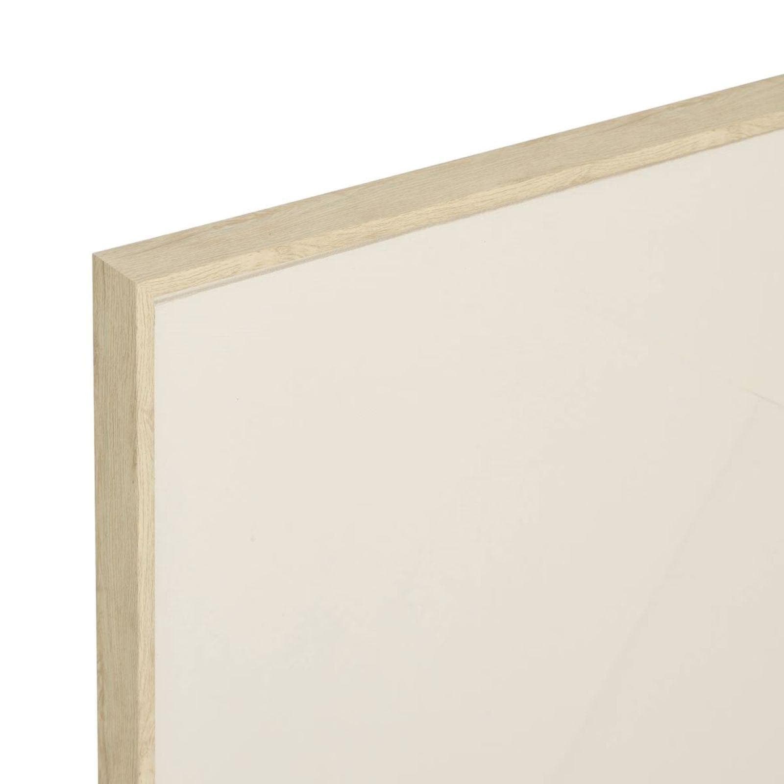 Decorazione da parete 100x78 cm bianco motivo in rilievo e cornice