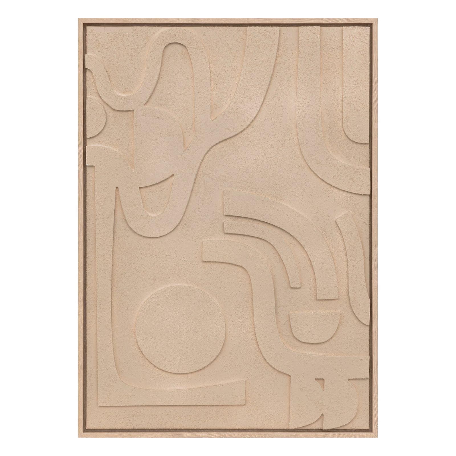 Decorazione da parete 70h cm in rilievo effetto pietra beige