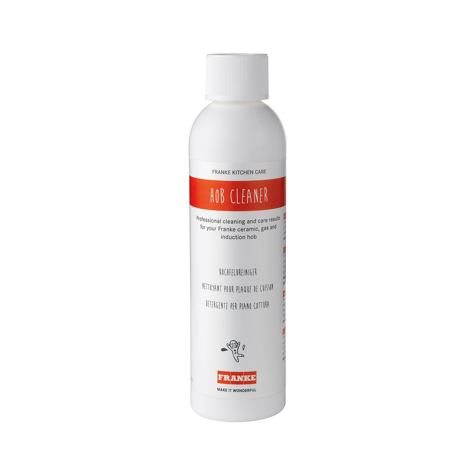 Detergente Franke per la pulizia di piani cottura a gas a induzione o in vetro resina 250 ml