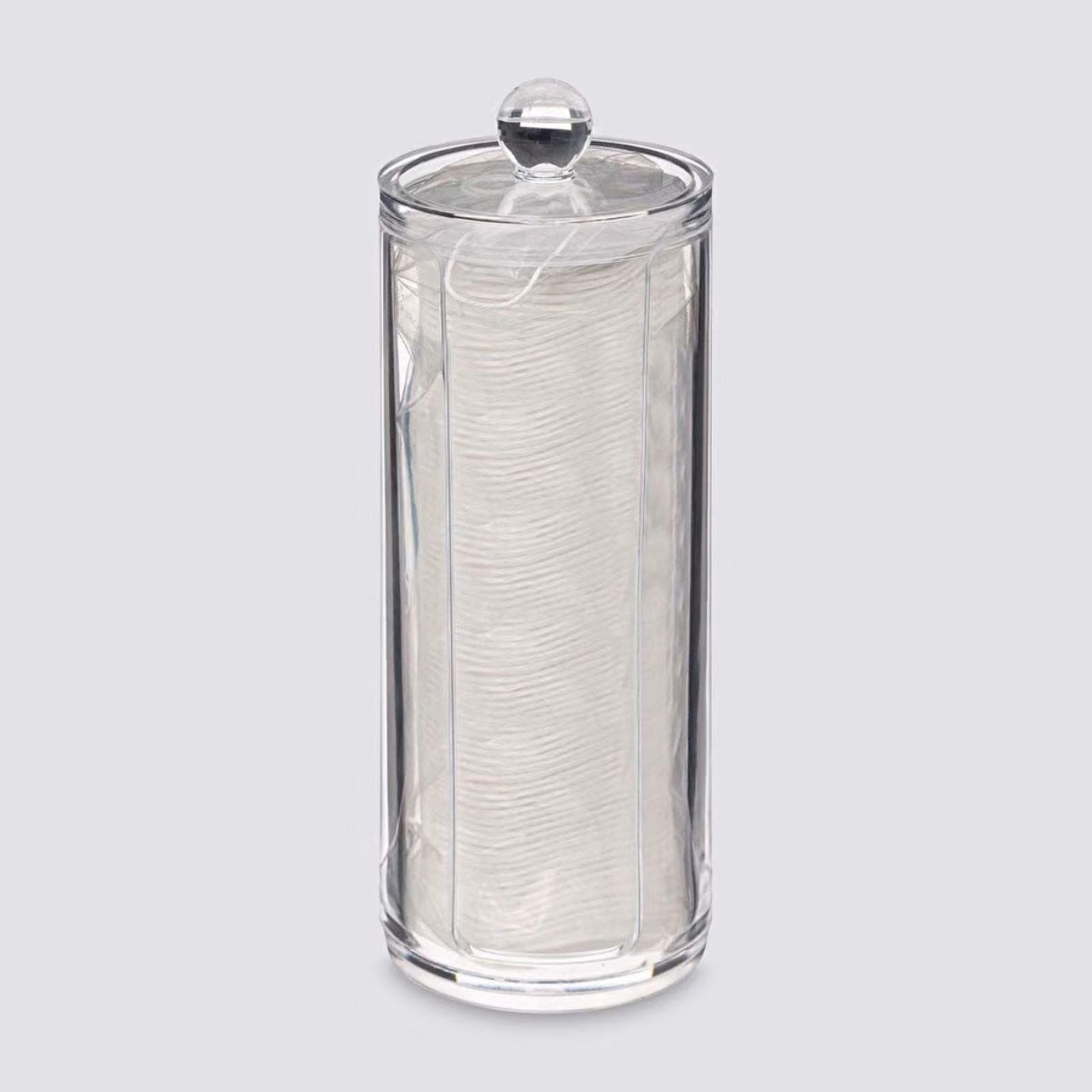Dispenser cilindrico 20h cm con dischetti in cotone e coperchio