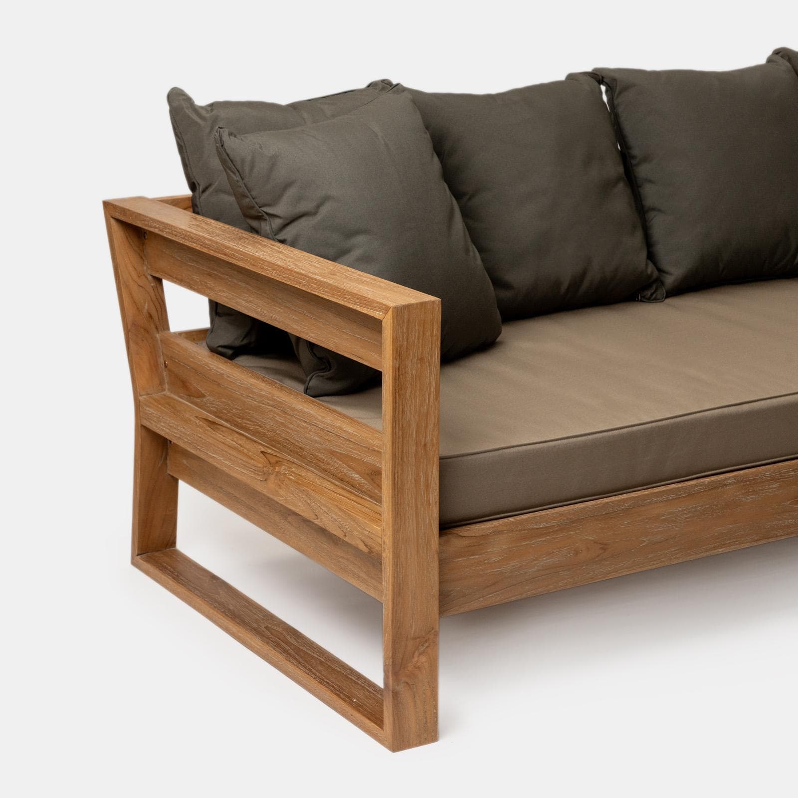 Divano letto da giardino in legno teak con cuscini - Cairo