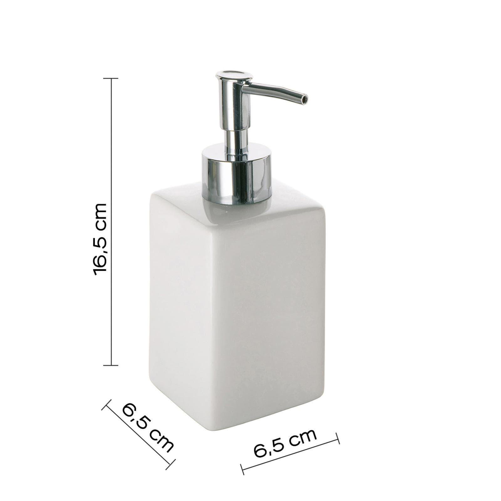 Dosasapone in ceramica bianco con erogatore cromo - Verbena di Gedy
