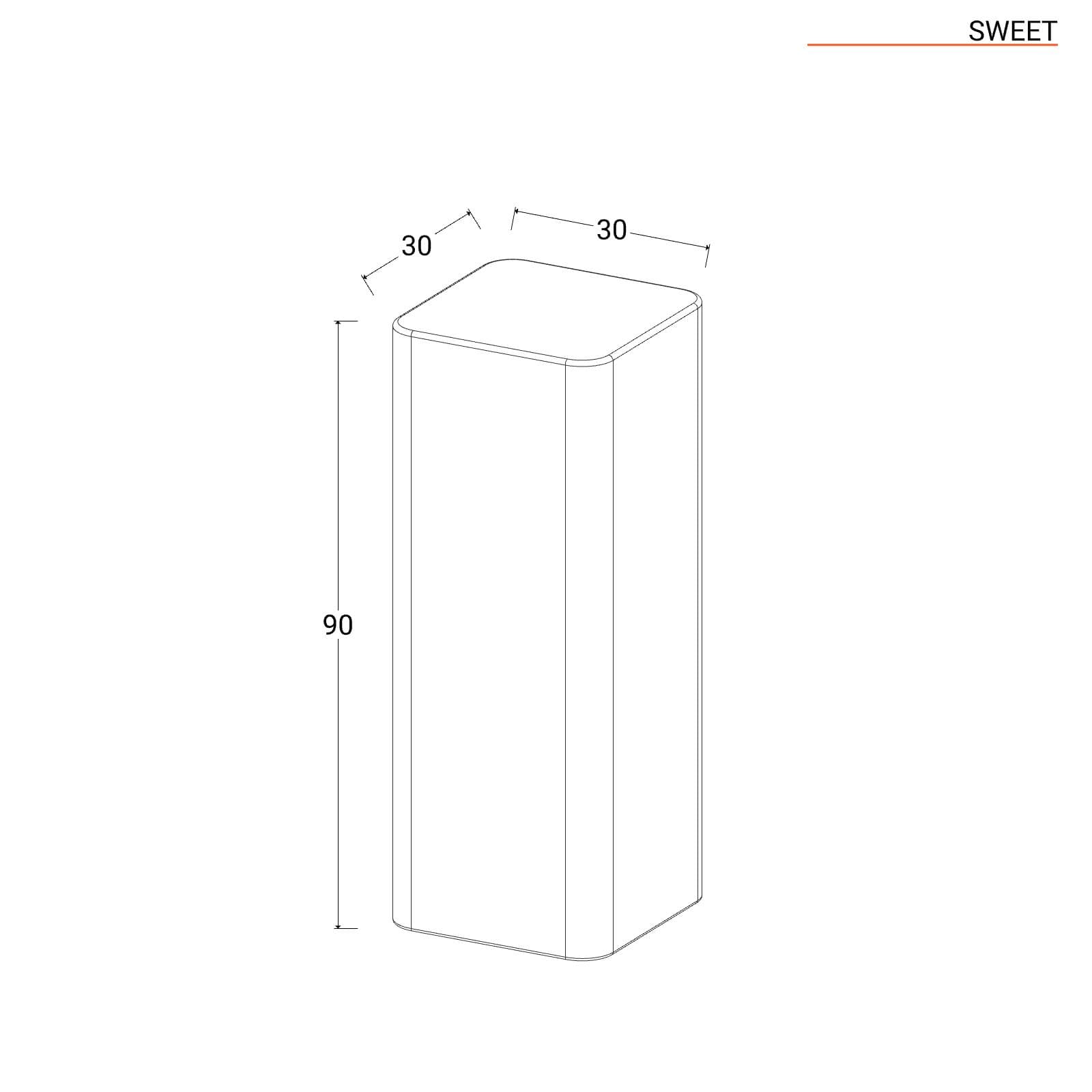 Espositore colonna 90 h cm in polietilene neutro con kit illuminazione LED attacco E27 - Katrine