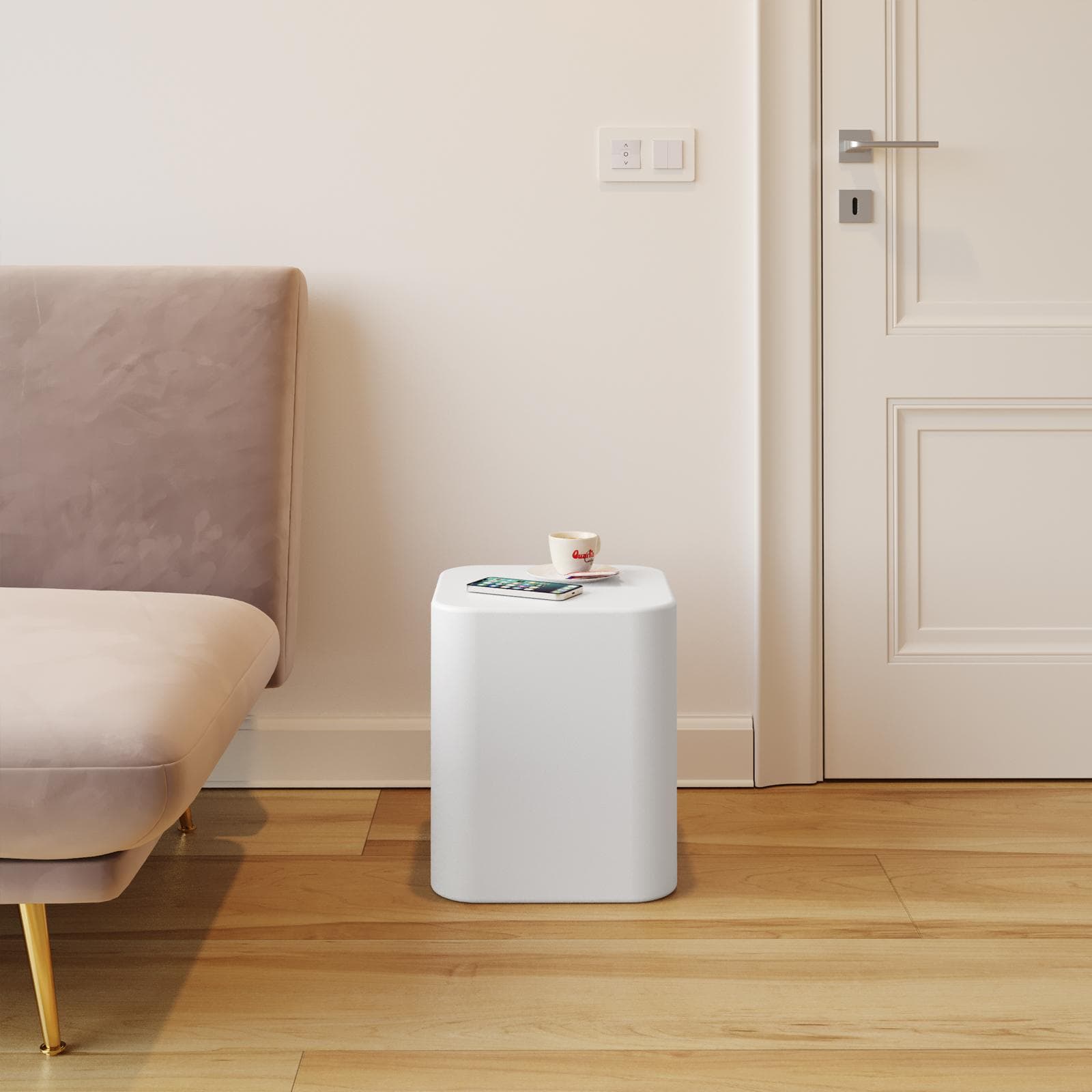 Espositore colonna 35 h cm in polietilene bianco - Katrine