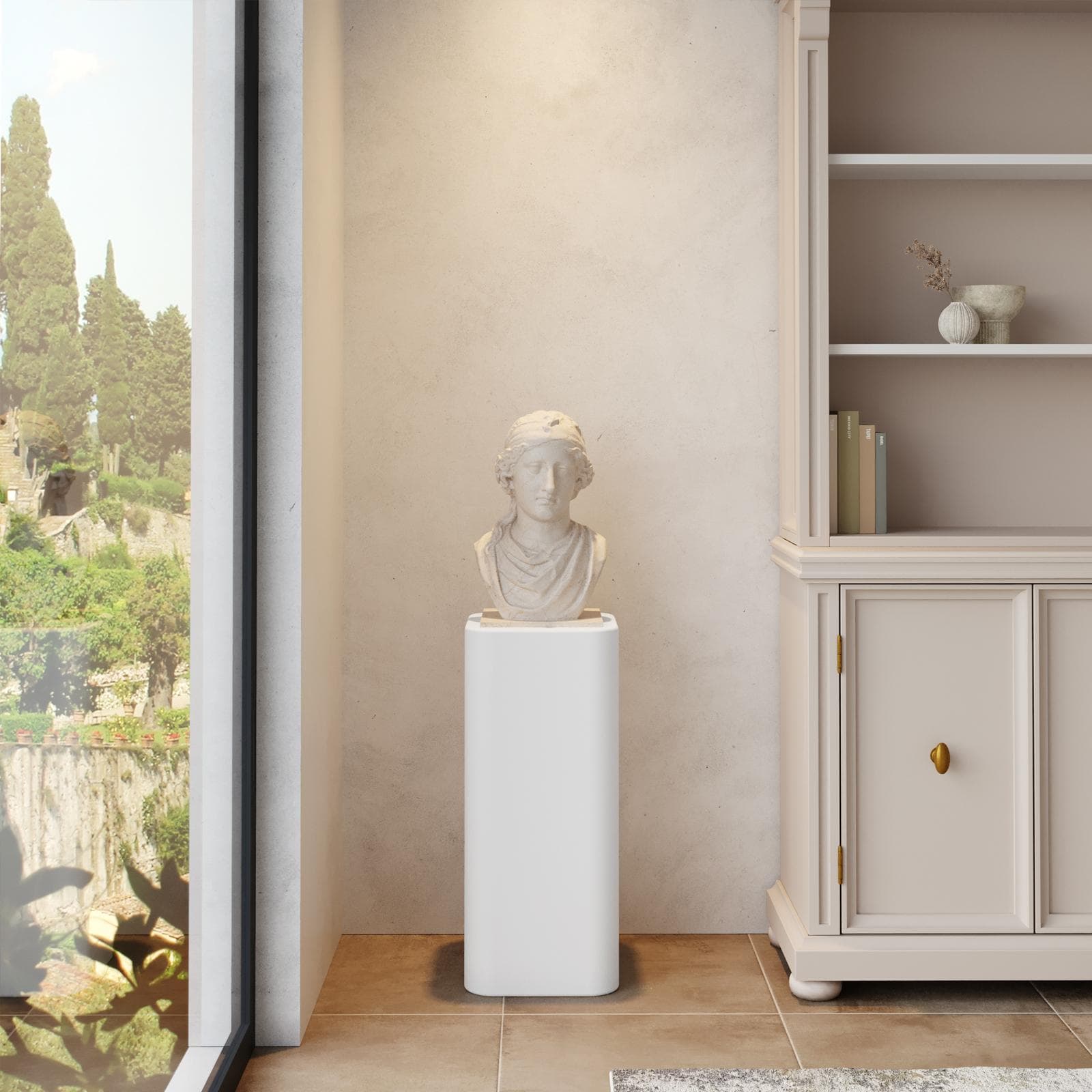 Espositore colonna 70 h cm in polietilene bianco - Katrine
