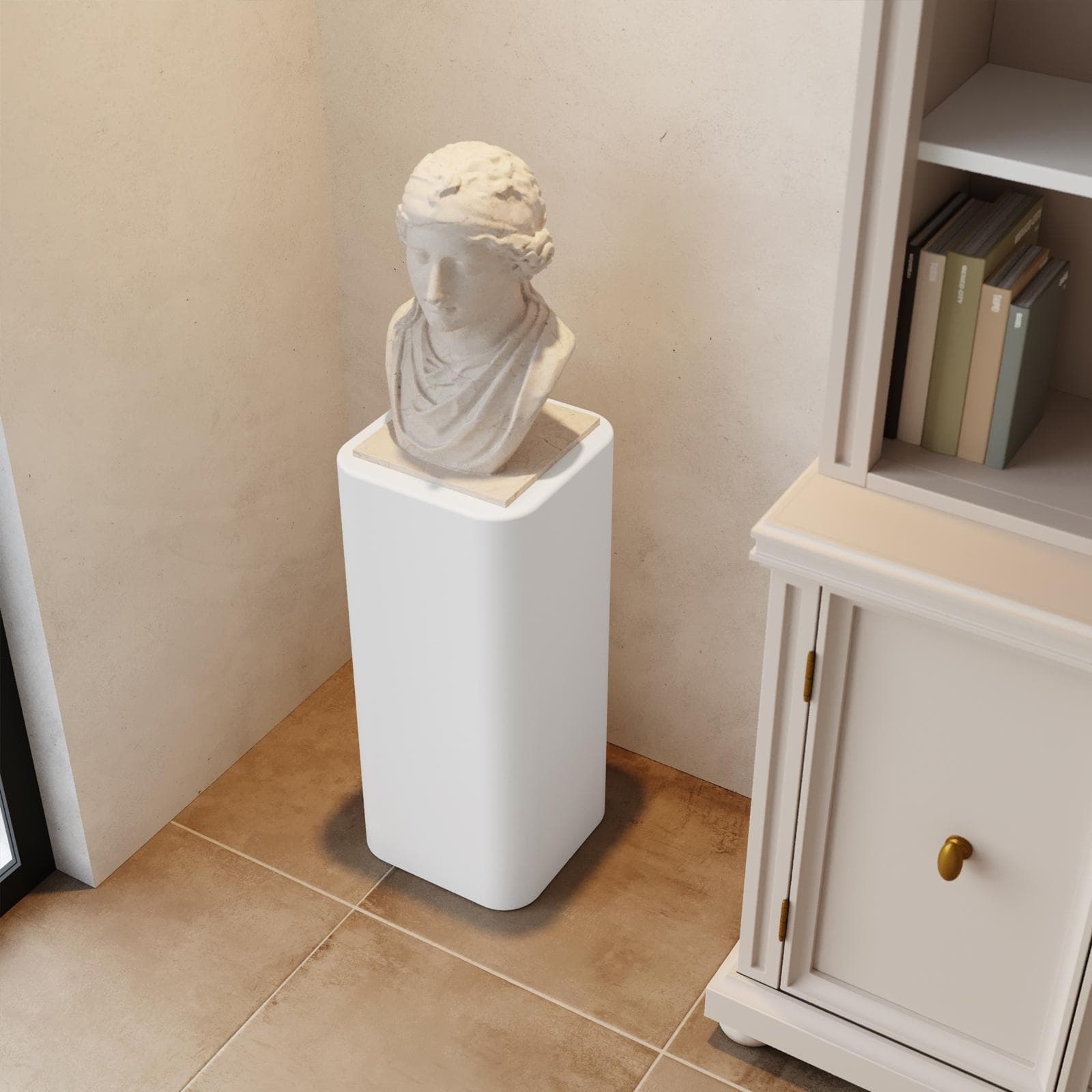 Espositore colonna 70 h cm in polietilene bianco - Katrine