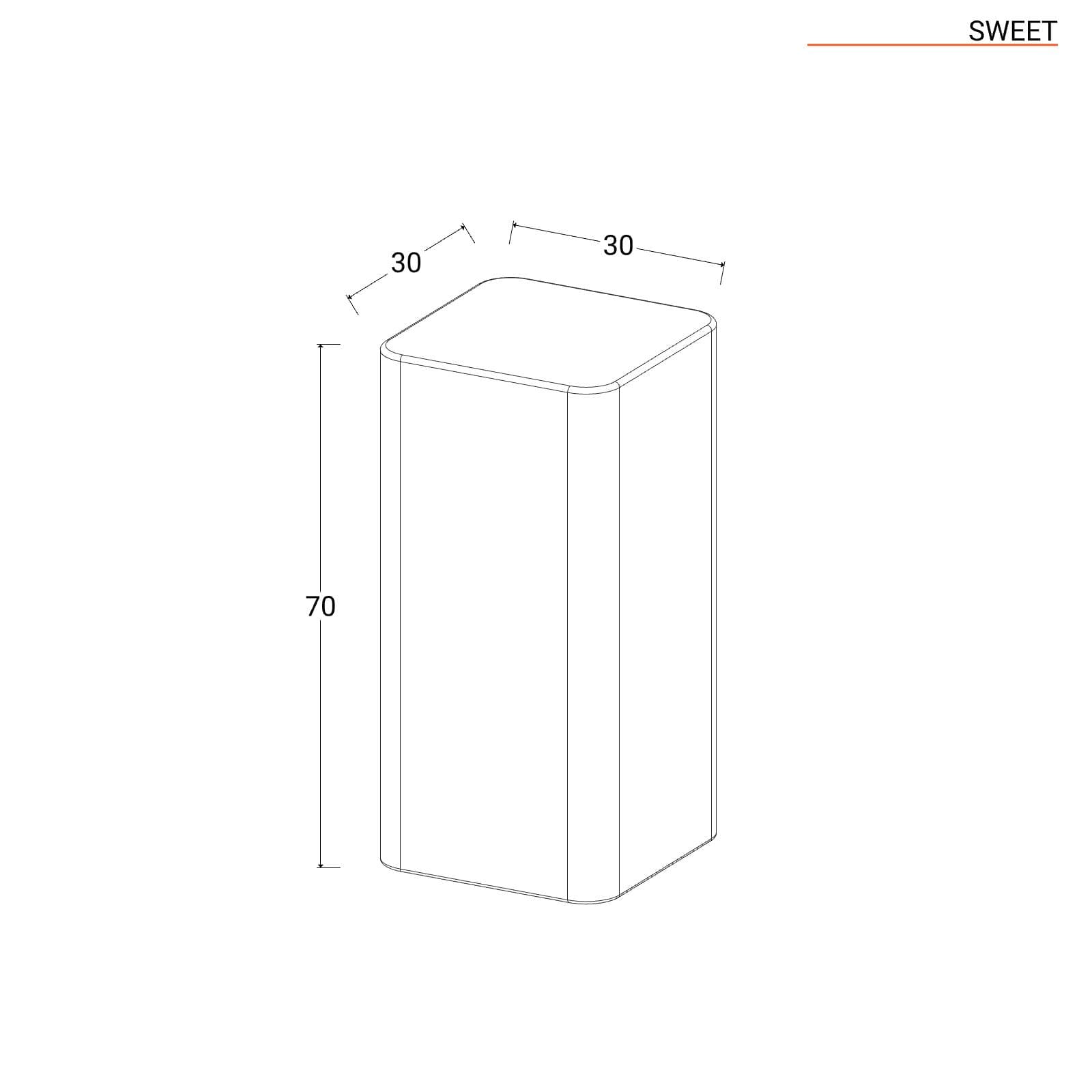 Espositore colonna 70 h cm in polietilene bianco - Katrine