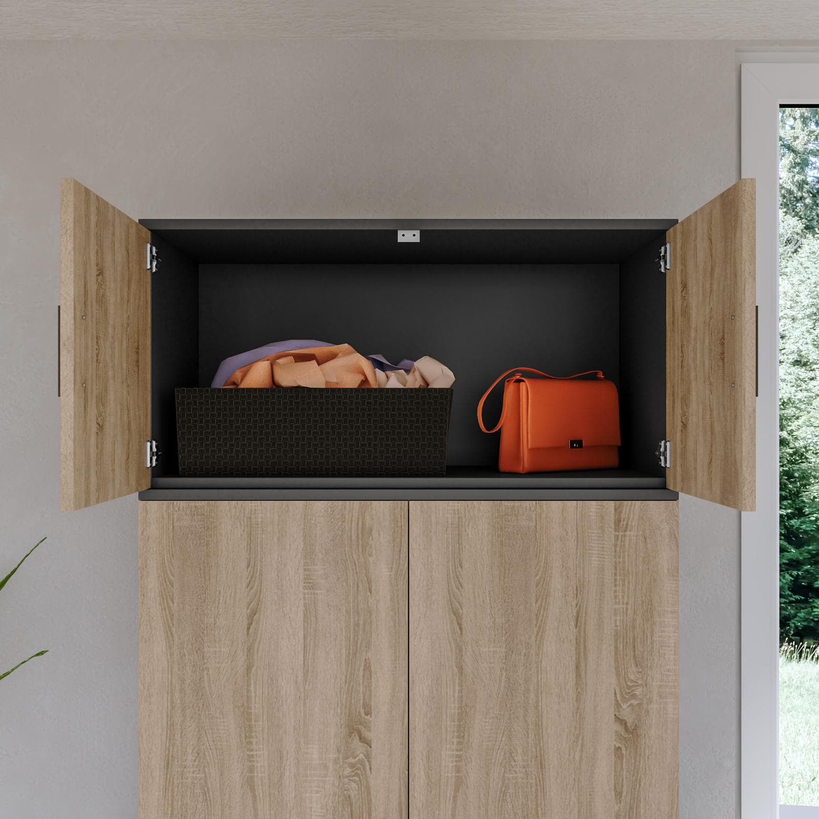 Estensione per armadio Axel 80x40h cm con 2 ante rovere e antracite