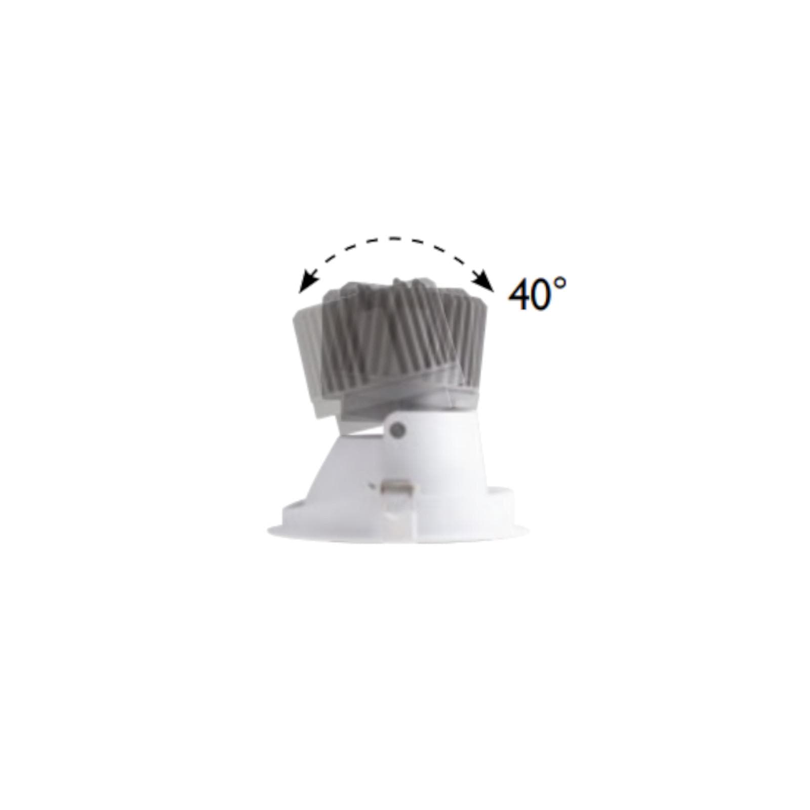 Faretto incasso antiriflesso orientabile 10,8x10,6cm 4000k in alluminio bianco
