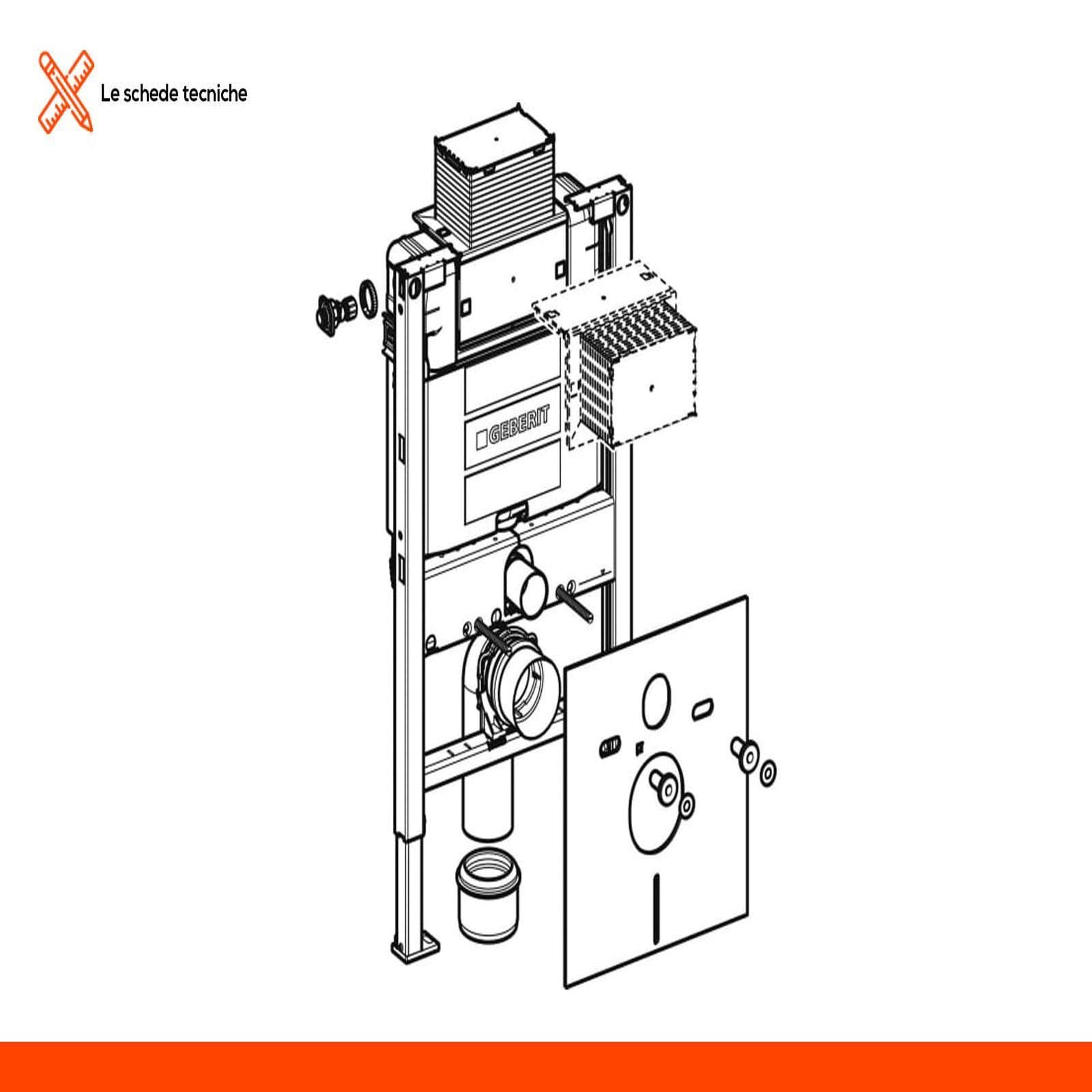 Geberit Duofix modulo di installazione per vaso sospeso per pareti in cartongesso