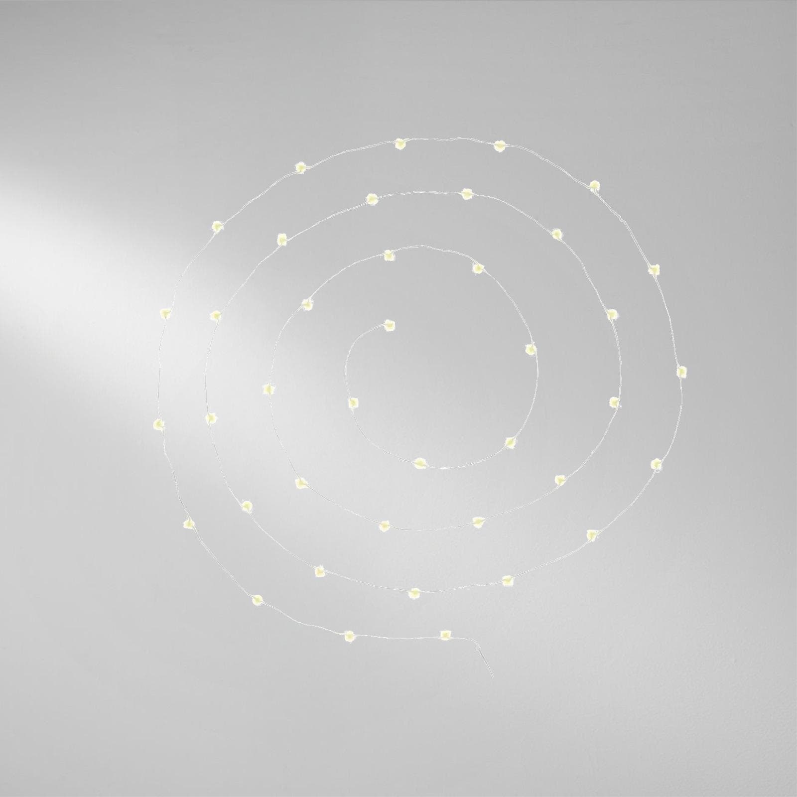 Catena luminosa 10 m con 100 micro LED luce bianca calda