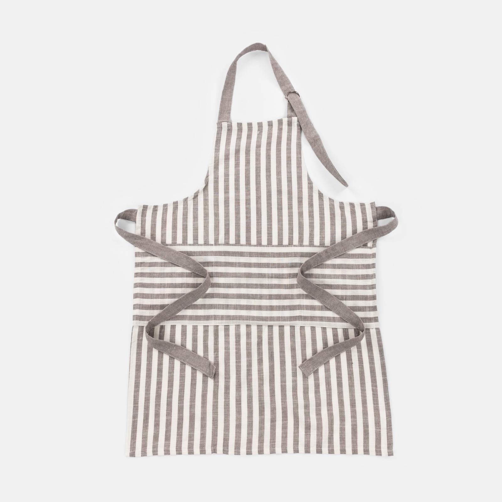 Grembiule da cucina 84x60 cm in cotone grigio a righe