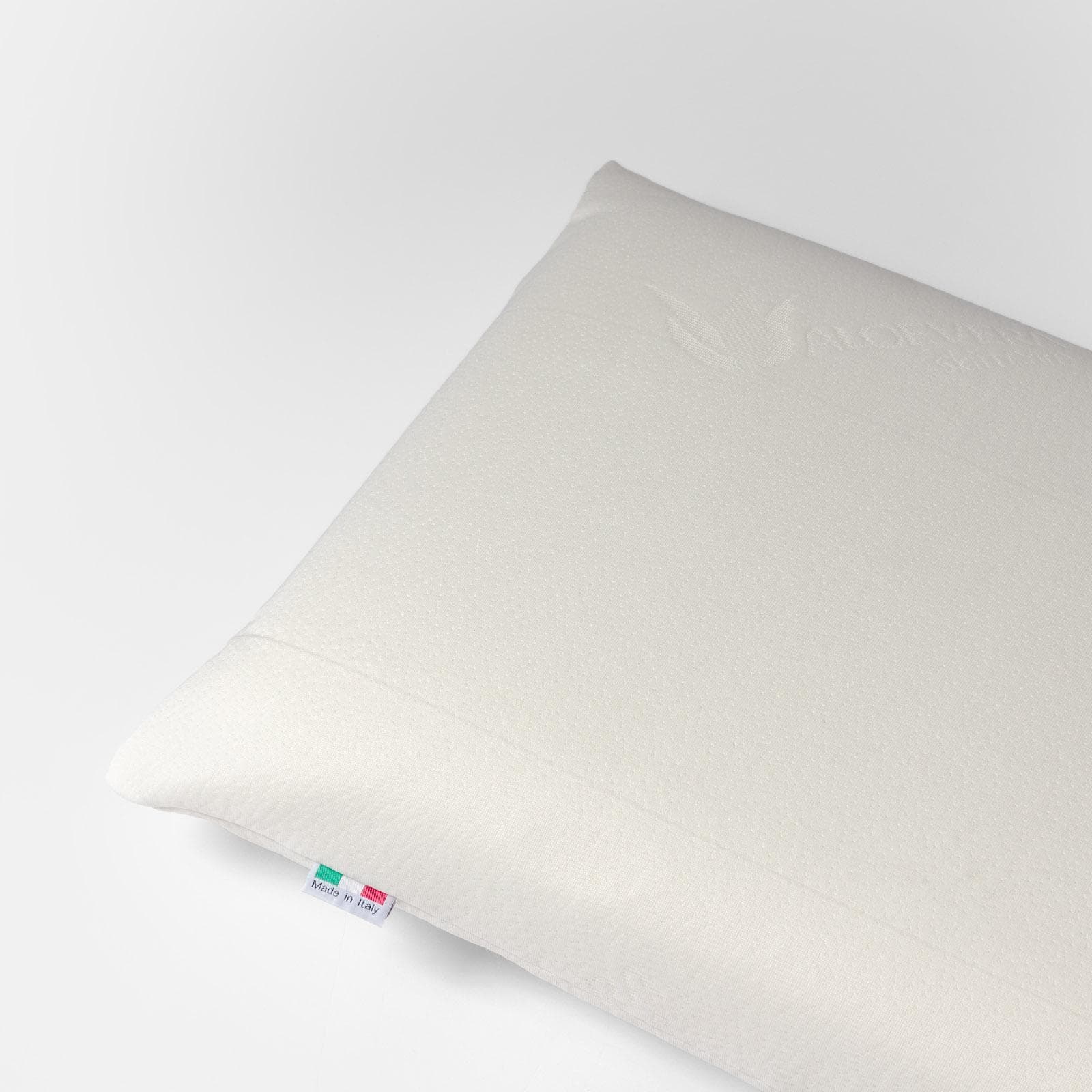 Guanciale sfoderabile 42x72 cm in Memory Prime con rivestimento Aloe h 13 cm - Moelle