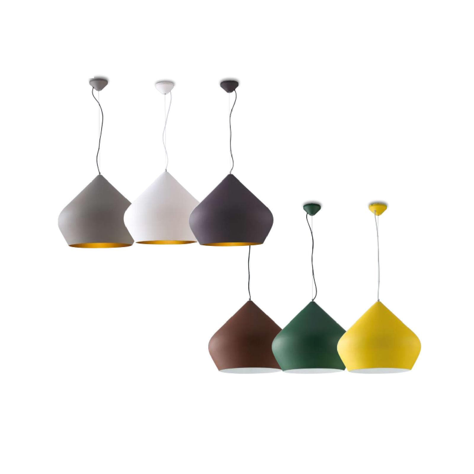 Lampada a sospensione 201h cm in metallo bianco